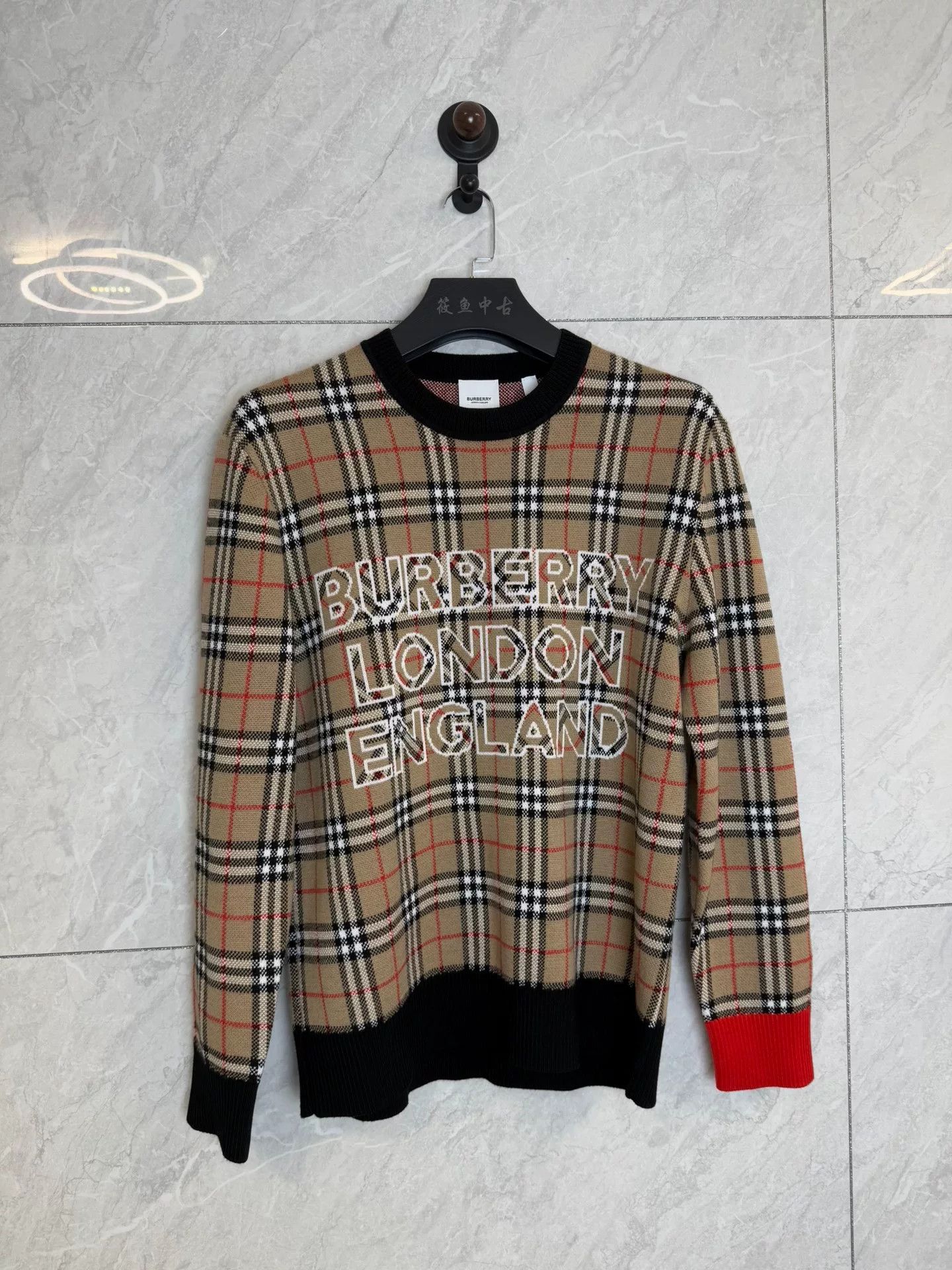 Burberry Burberry Logo Plaid Wool Sweater Size US M / EU 48-50 / 2 - 1 Thumbnail