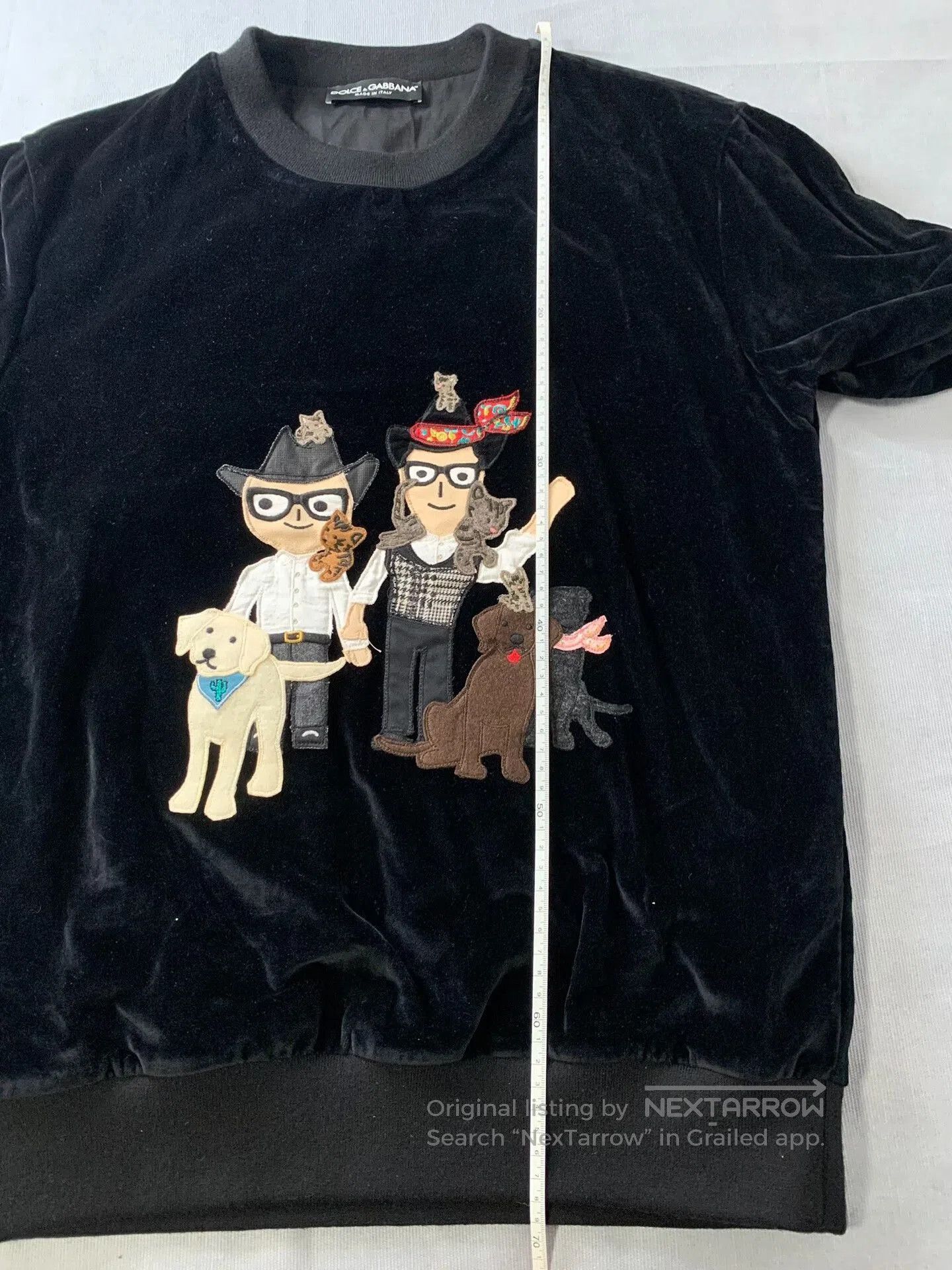 Dolce & Gabbana Dolce & Gabbana Velvet Family Patch Sweatshirt. Size US S / EU 44-46 / 1 - 7 Thumbnail