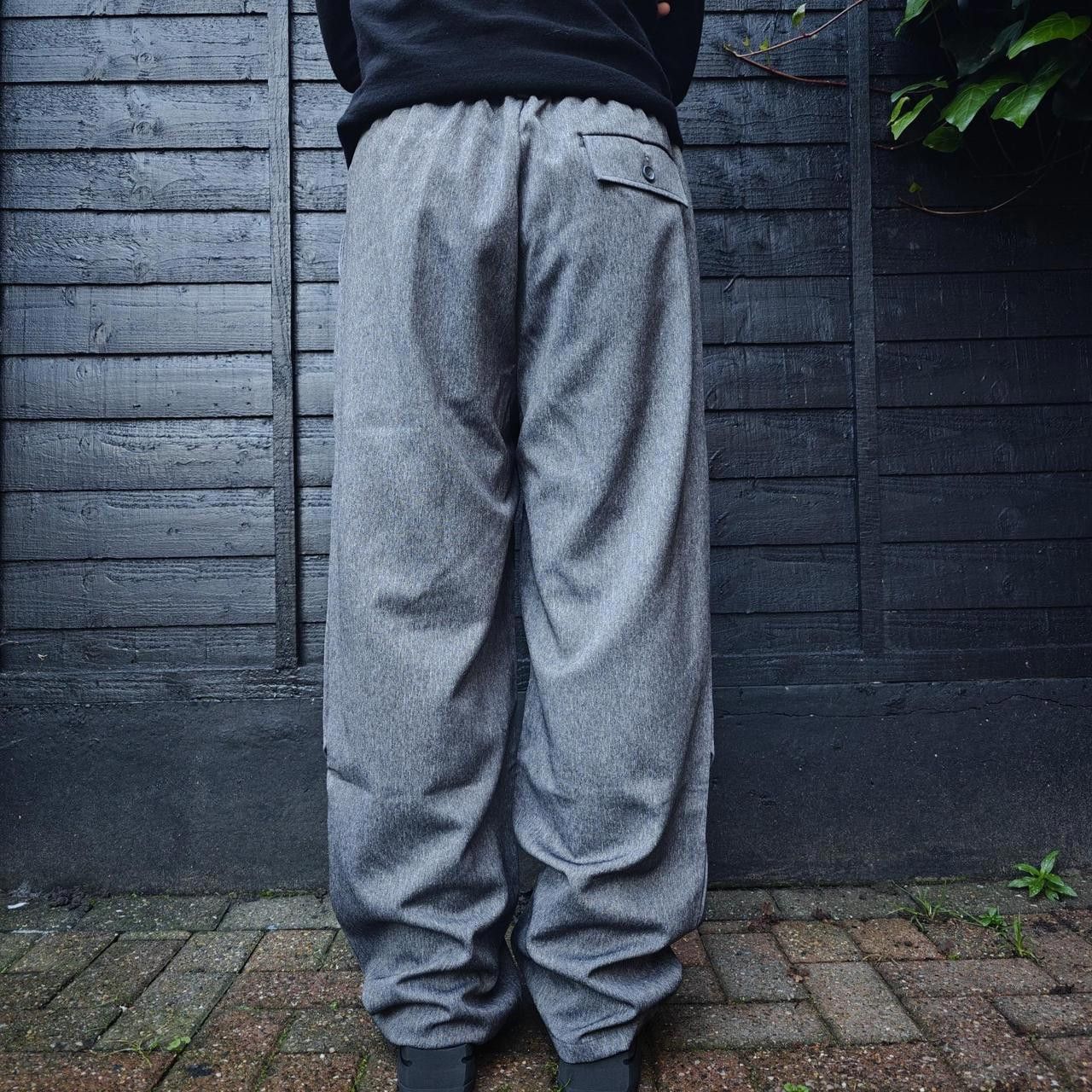Other Japanese Grey Pleated Wide Leg Trousers Size US 32 / EU 48 - 5 Thumbnail