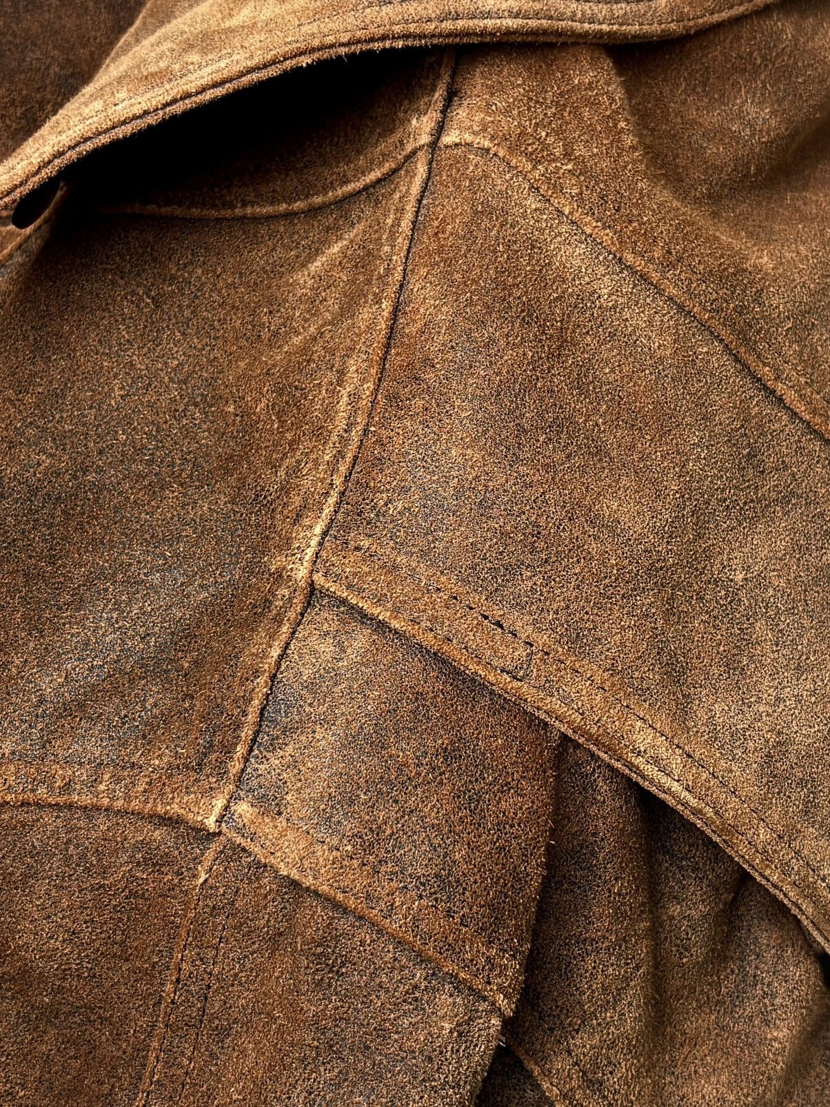 Genuine Leather Collezione Distressed Suede Leather Jacket Size US M / EU 48-50 / 2 - 10 Thumbnail