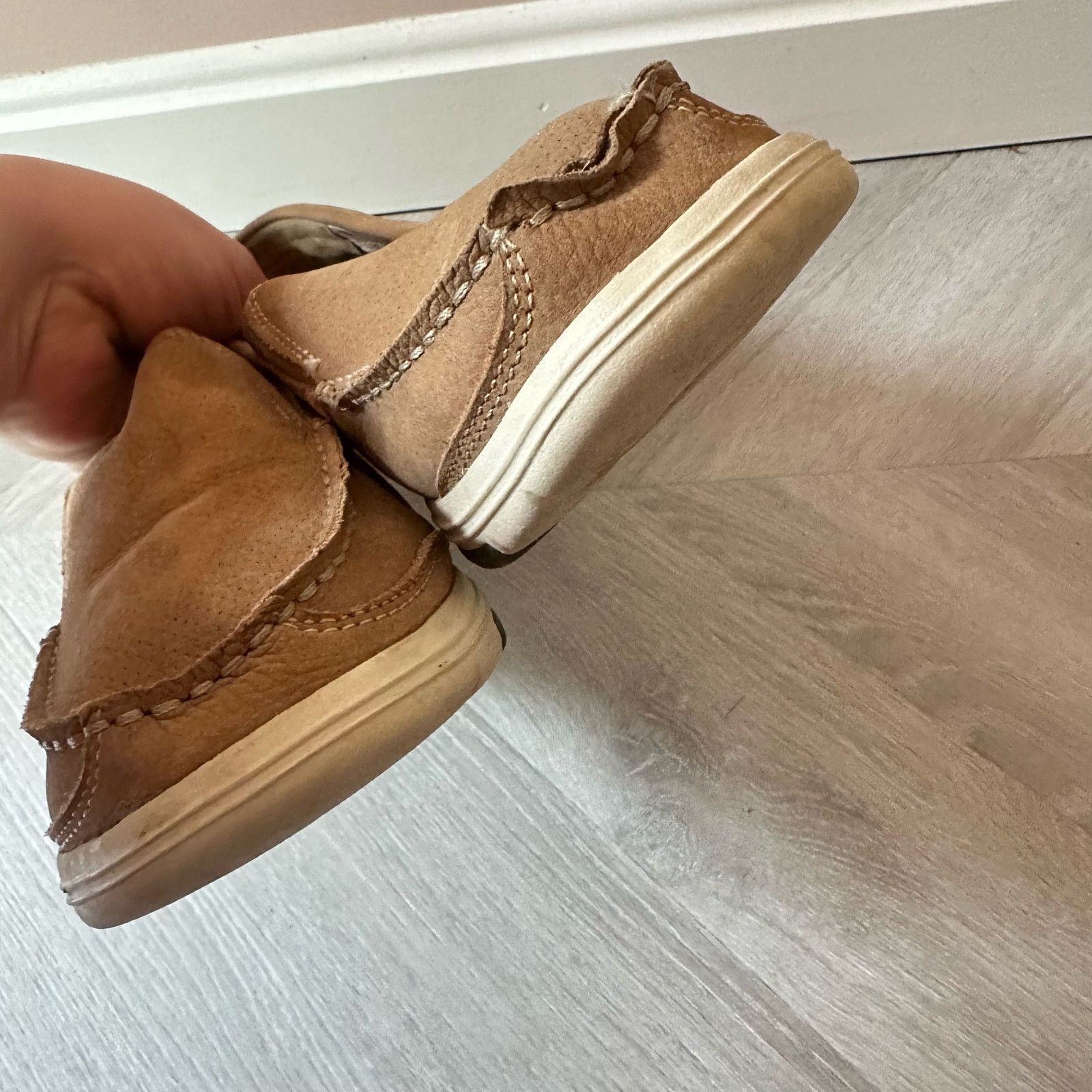 Other Abeo Lite Caleb Loafers Boat Shoes Men 8.5 Tan Leather Suede Size US 8.5 / EU 41-42 - 5 Thumbnail