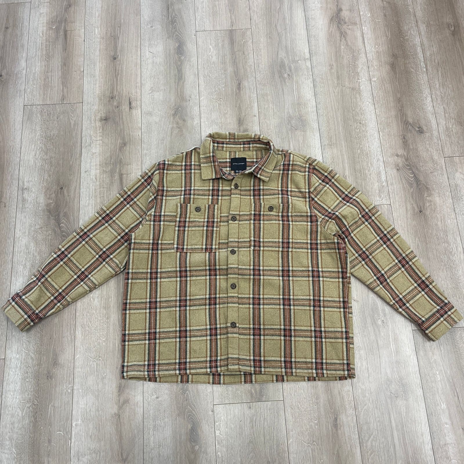 Cotton On Cotton On Garments Brown Tan thick flannel Button Up XXL Size US XXL / EU 58 / 5 - 1 Thumbnail