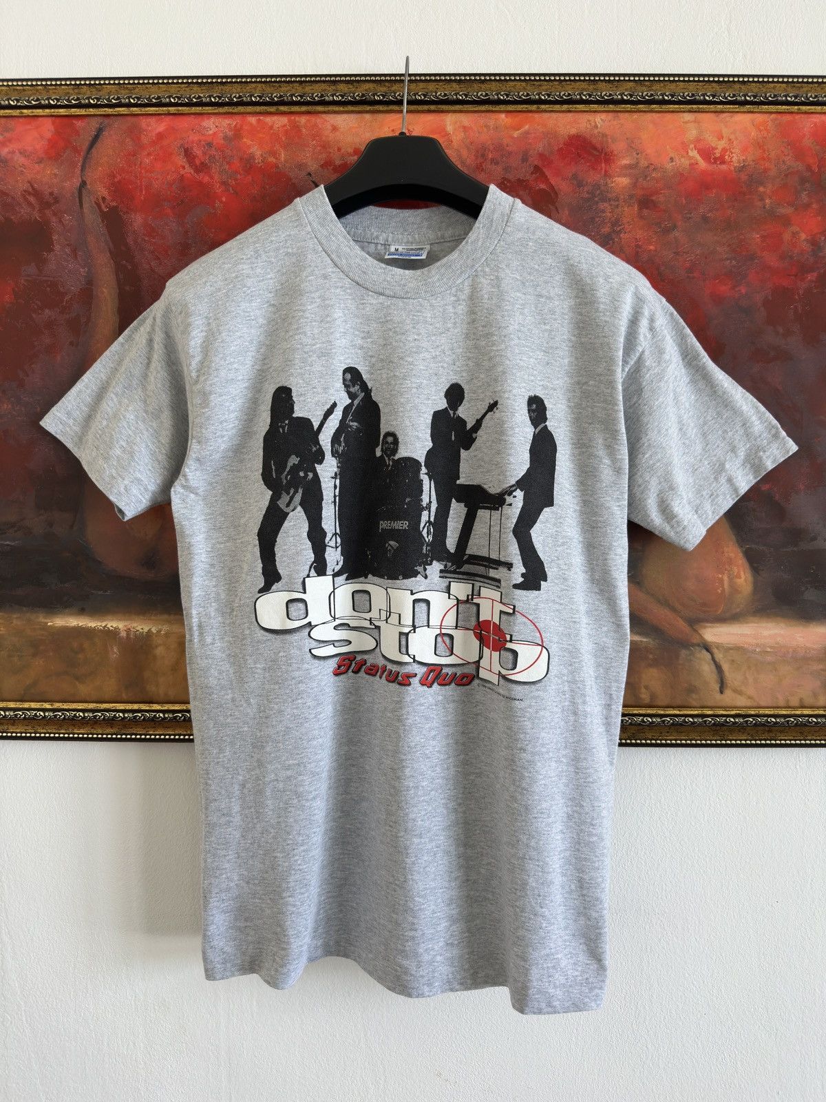 Band Tees Vintage 90s Status Quo Dont Stop Tour Graphic Tshirt Tee Size US M / EU 48-50 / 2 - 1 Thumbnail