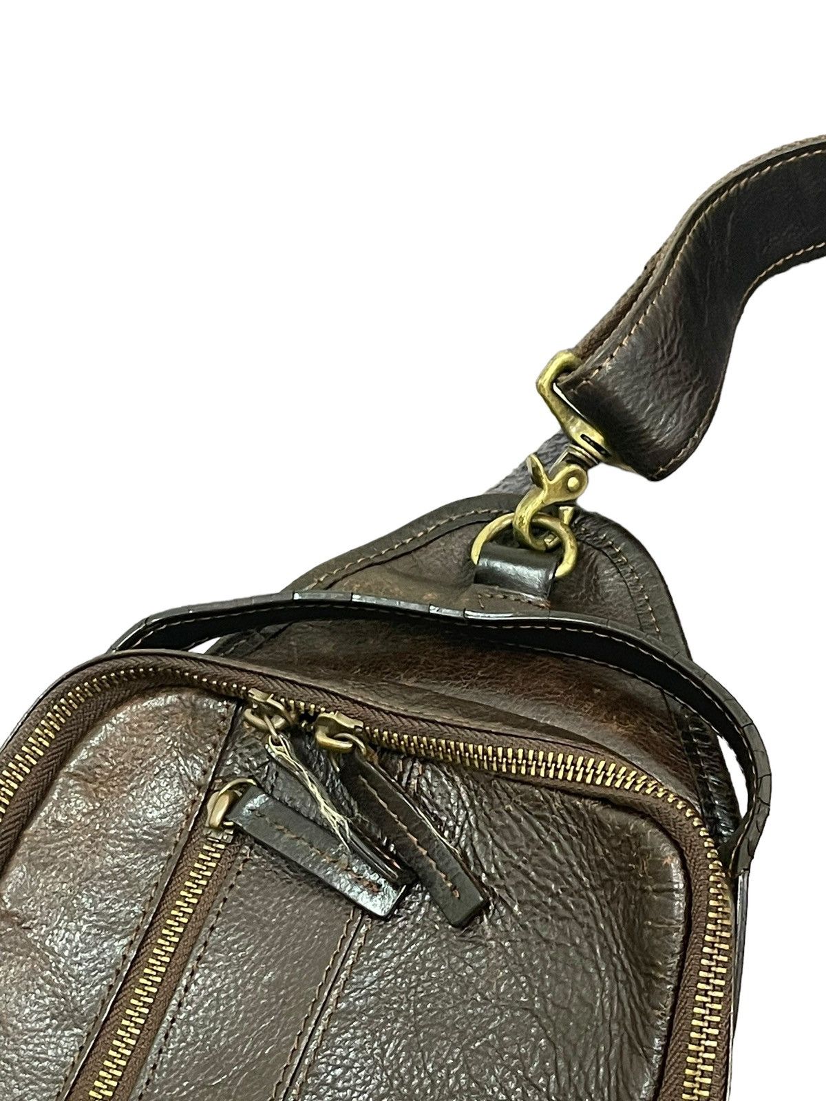 Genuine Leather Cross Body Full Leather Chelica Patina 3🟩 Size ONE SIZE - 11 Thumbnail