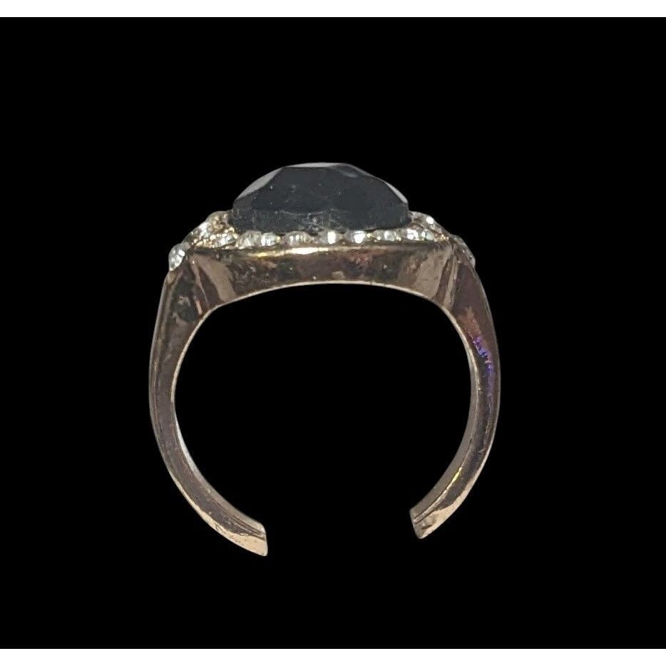 Other Bold Glam Gold And Black Faceted Gemmed Ring Size 6 Size ONE SIZE - 10 Thumbnail