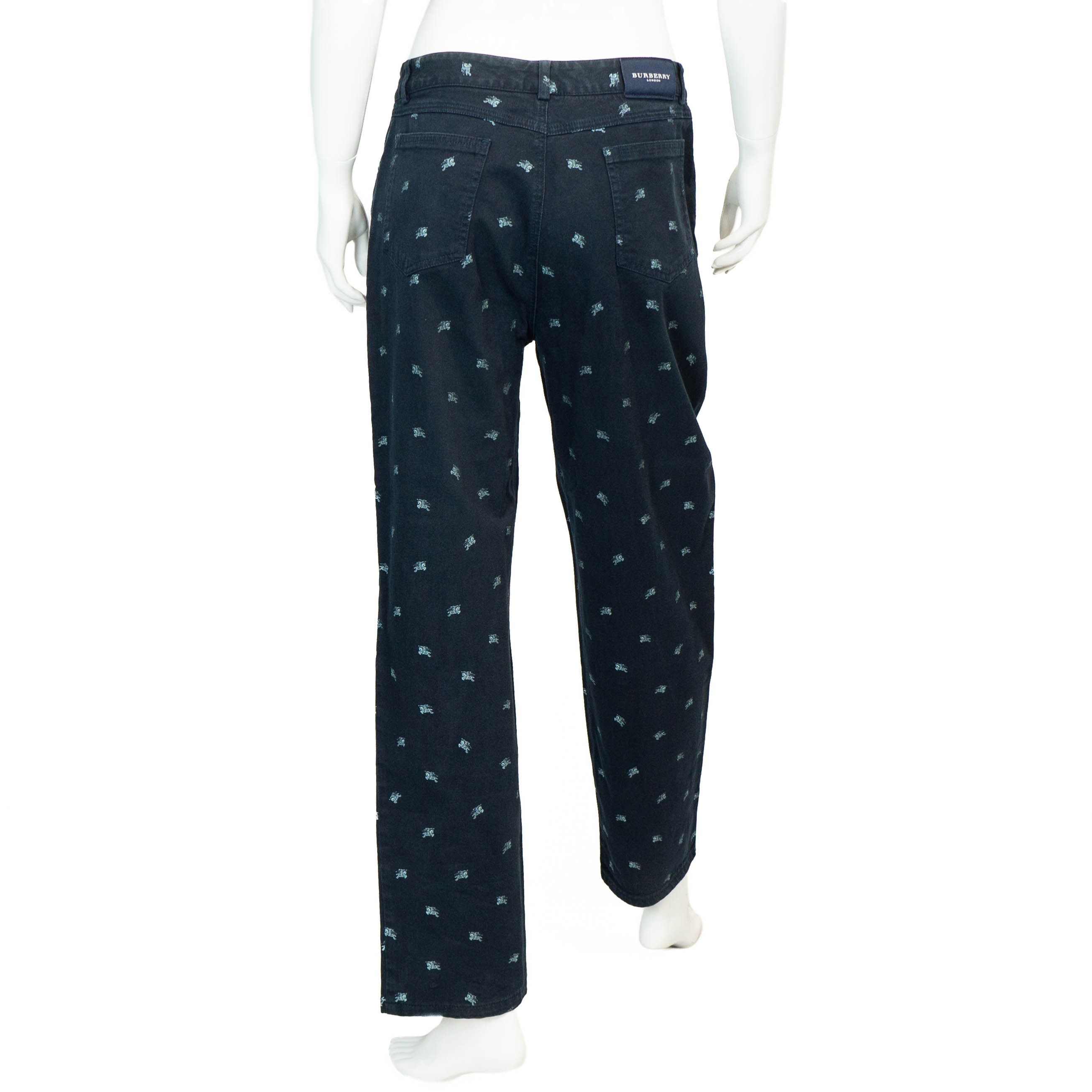 Burberry BURBERRY Monogram Pants Blue Vintage 00s Size 30" / US 8 / IT 44 - 2 Thumbnail