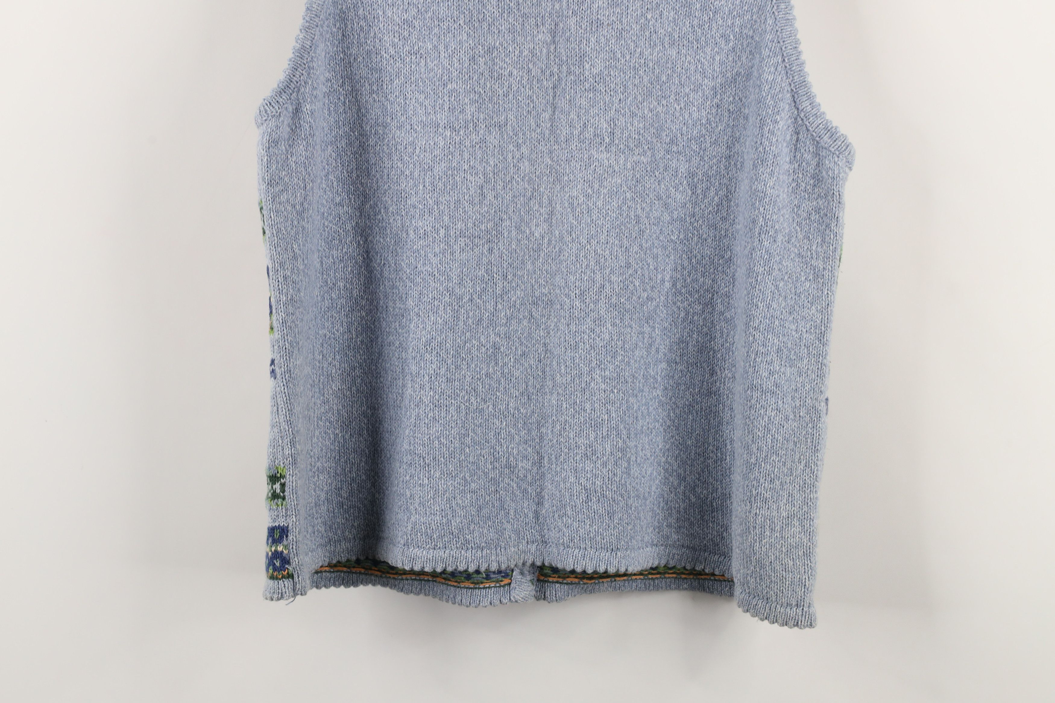 Vintage Vintage 90s Streetwear Embroidered Flower Sweater Vest Size S / US 4 / IT 40 - 12 Thumbnail