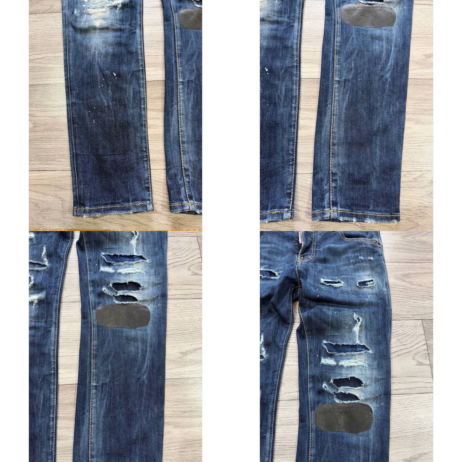 Dsquared2 Dsquared2 Jeans Distressed Paint Splatter Slim Fit Size 38 Womens Blue Skinny Jeans Size 26" / US 2 / IT 38 - 8 Thumbnail