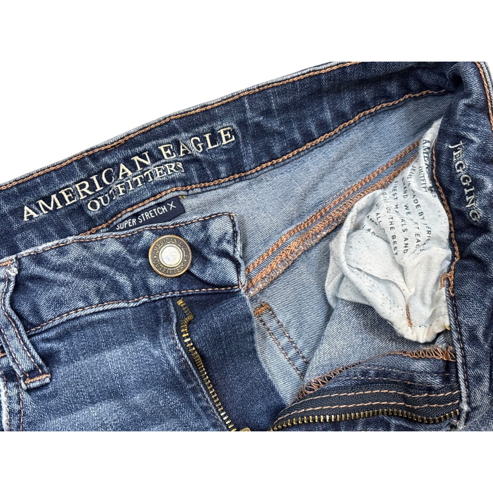 American Eagle Outfitters American Eagle Super Stretch jegging jean denim size 6 Size 28" / US 6 / IT 42 - 2 Thumbnail
