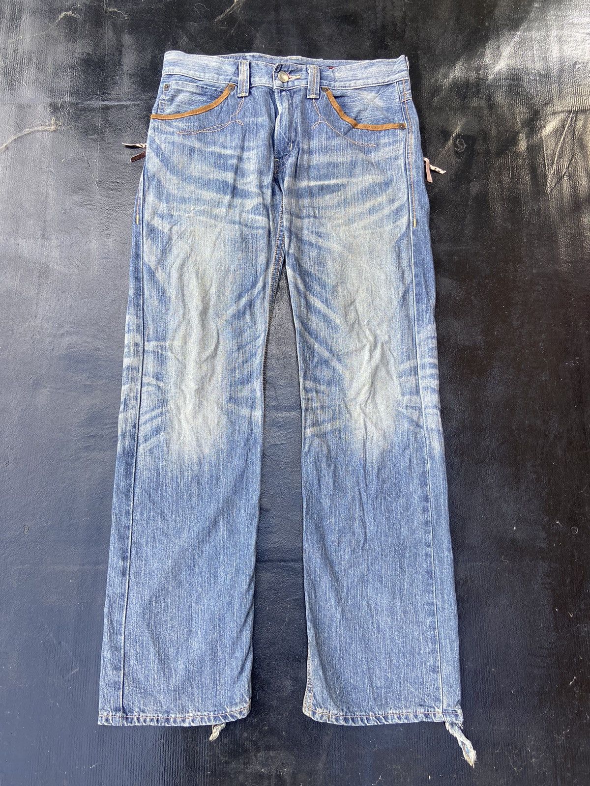 Vintage Edwin jeans distressed denim street fashion
