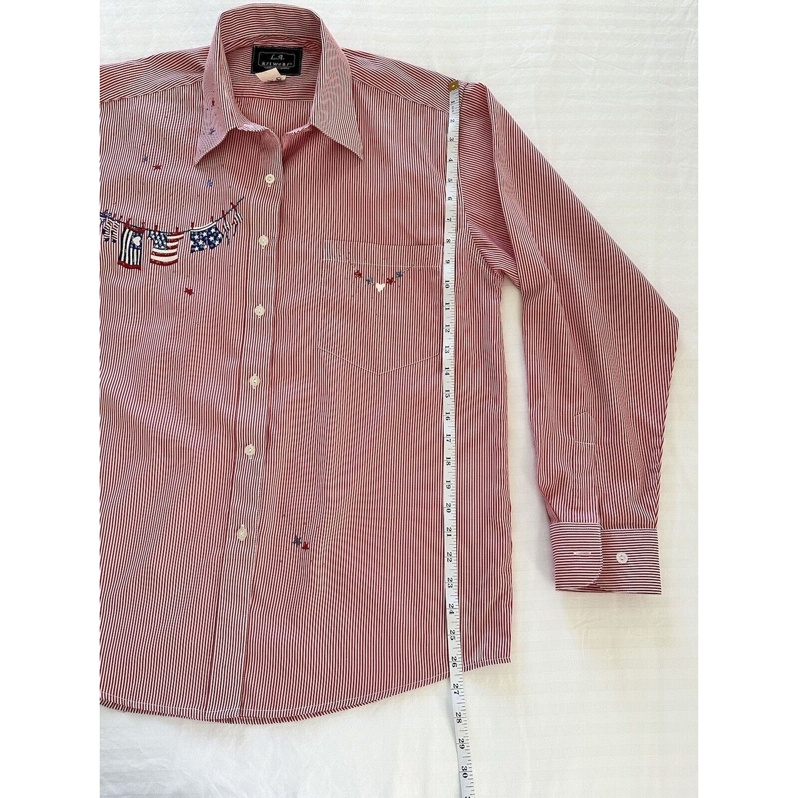 Other Vintage Patriotic USA Flag StarsWomen’s Button Down Sz M Size M / US 6-8 / IT 42-44 - 12 Thumbnail