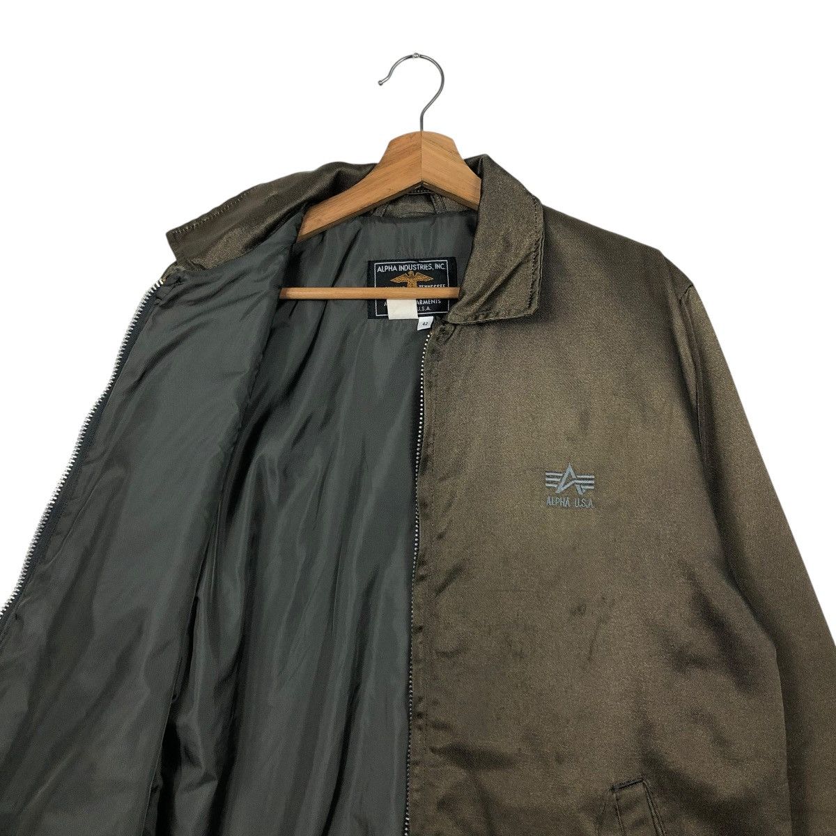 Alpha Industries 🔥VINTAGE ZIPPER JACKET BOMBER ALPHA INDUSTRIES MADE IN USA Size US M / EU 48-50 / 2 - 13 Thumbnail