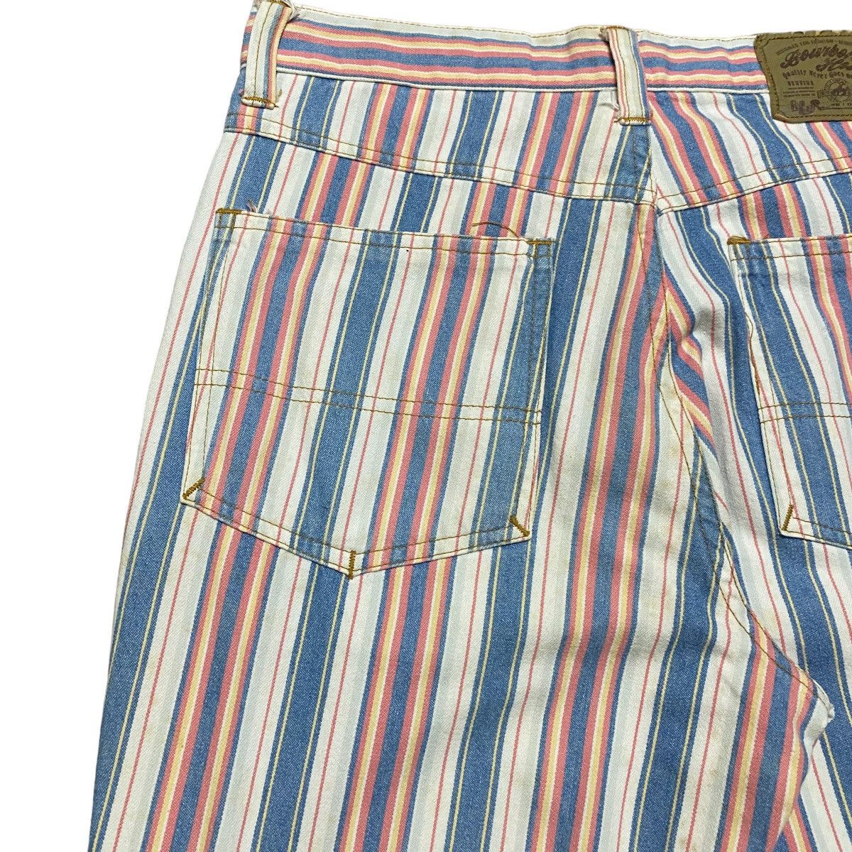 Japanese Brand Super Flare🔥 BOURBON HOUSE striped Flare Pants Size US 30 / EU 46 - 10 Thumbnail