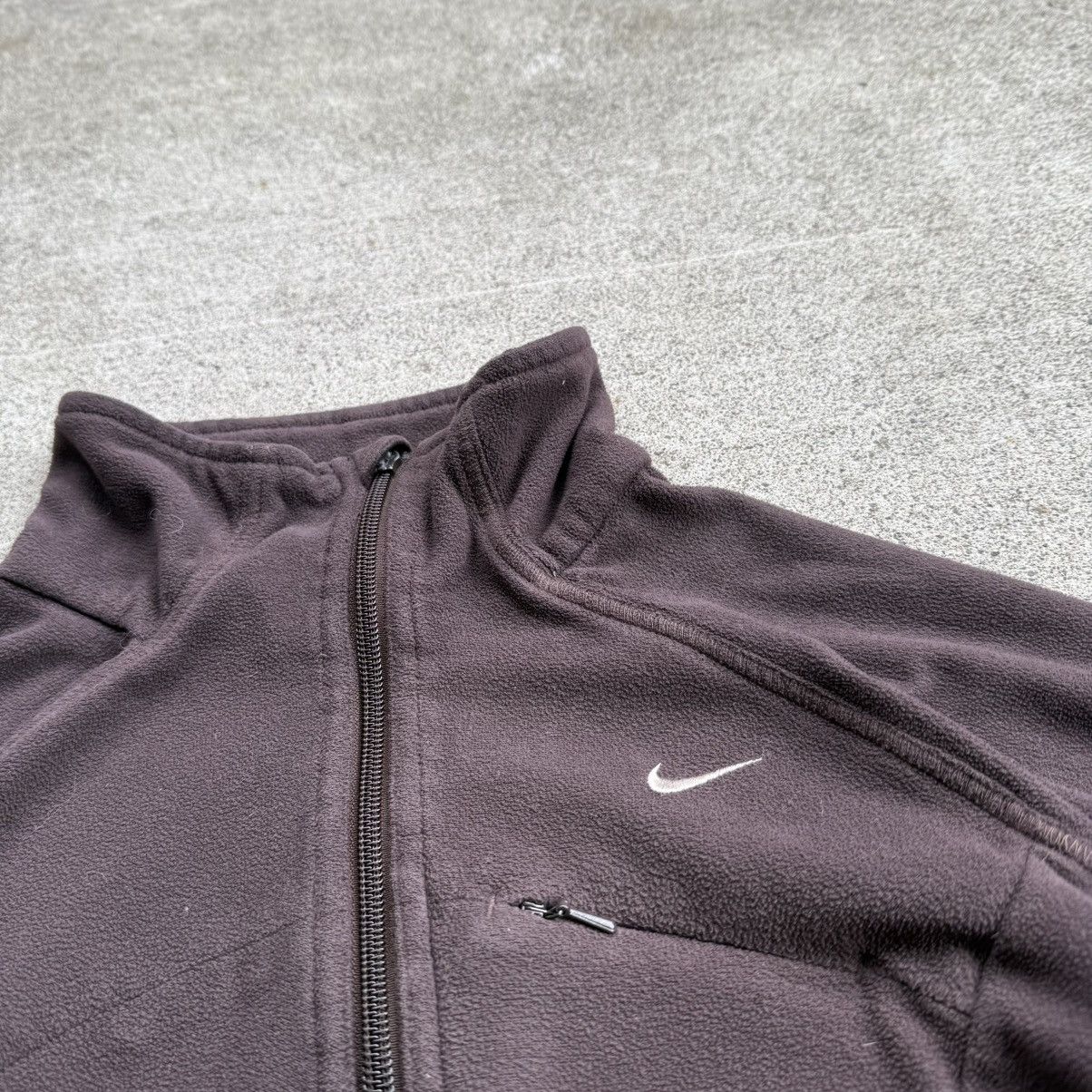 Nike Vintage Nike Grey Tag Therma Fit Coffee Brown Women’s Fleece Size L / US 10 / IT 46 - 2 Thumbnail