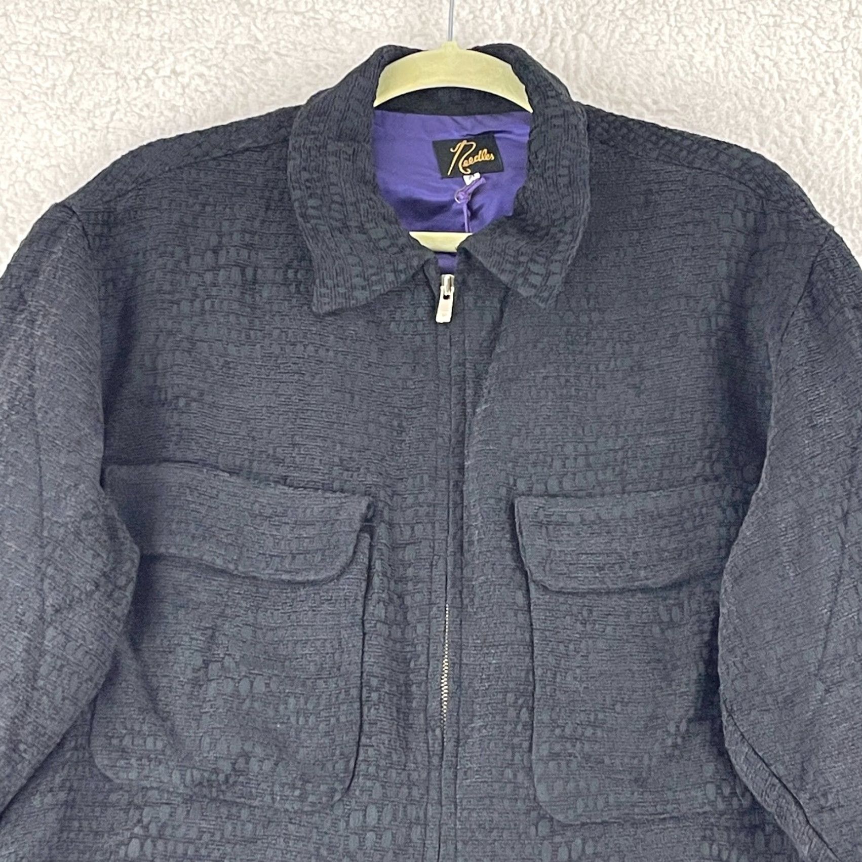 Needles Needles Sports Jacket Mens Medium Black Animal Jaquard Full Zip Long Sleeve Size US M / EU 48-50 / 2 - 3 Thumbnail