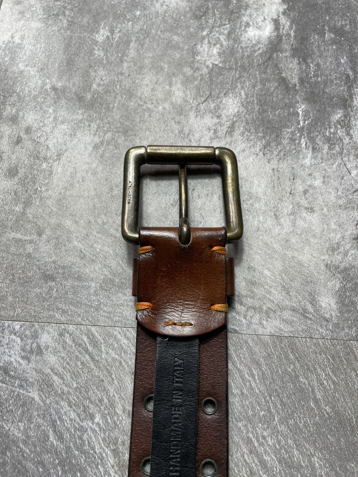 Hugo Boss Hugo Boss Gilbert Grommet Eyelet Leather Belt Made In Italy Size ONE SIZE - 4 Thumbnail