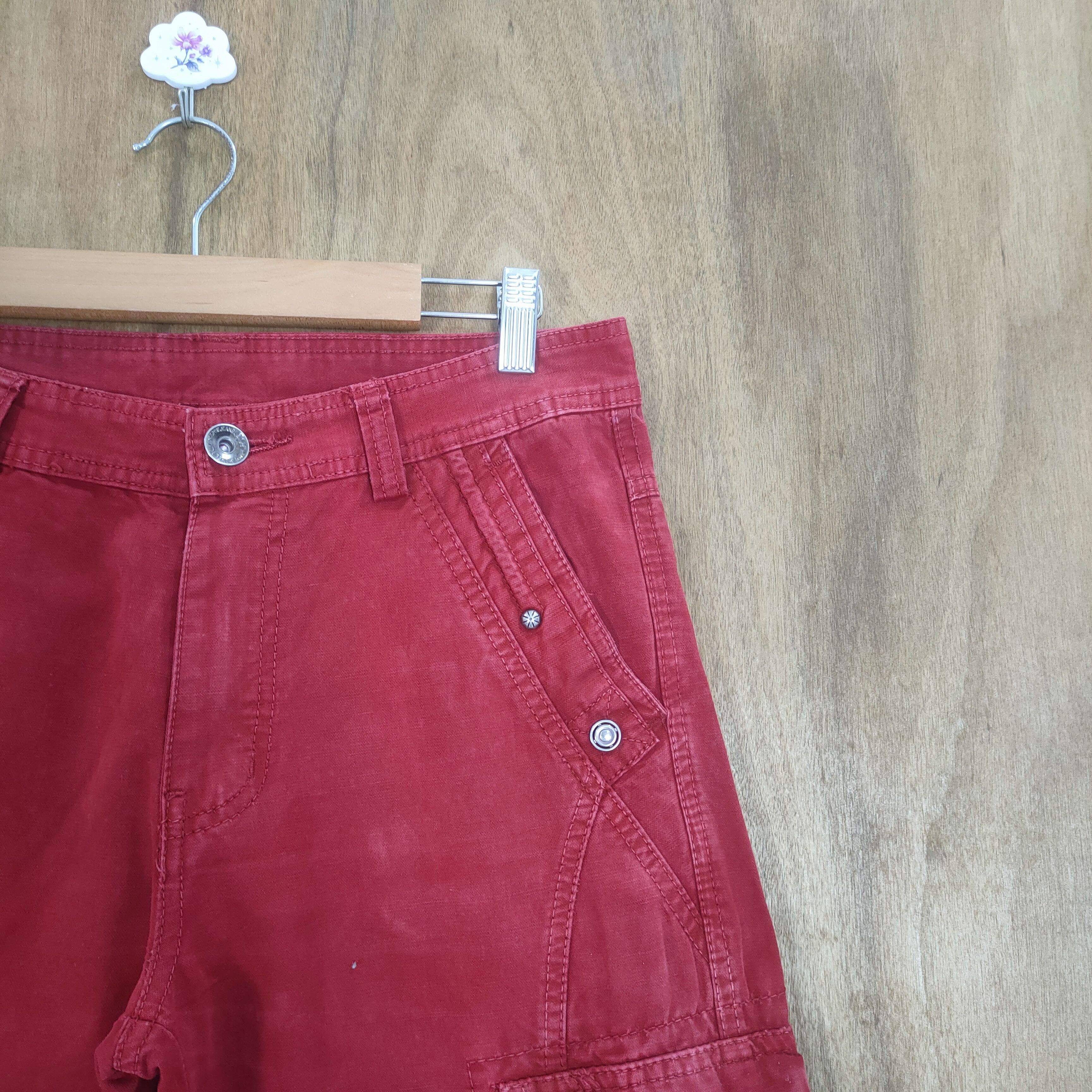 Japanese Brand VINTAGE JAPANESE 10 POCKET RED CARGO PANTS Size US 30 / EU 46 - 5 Thumbnail
