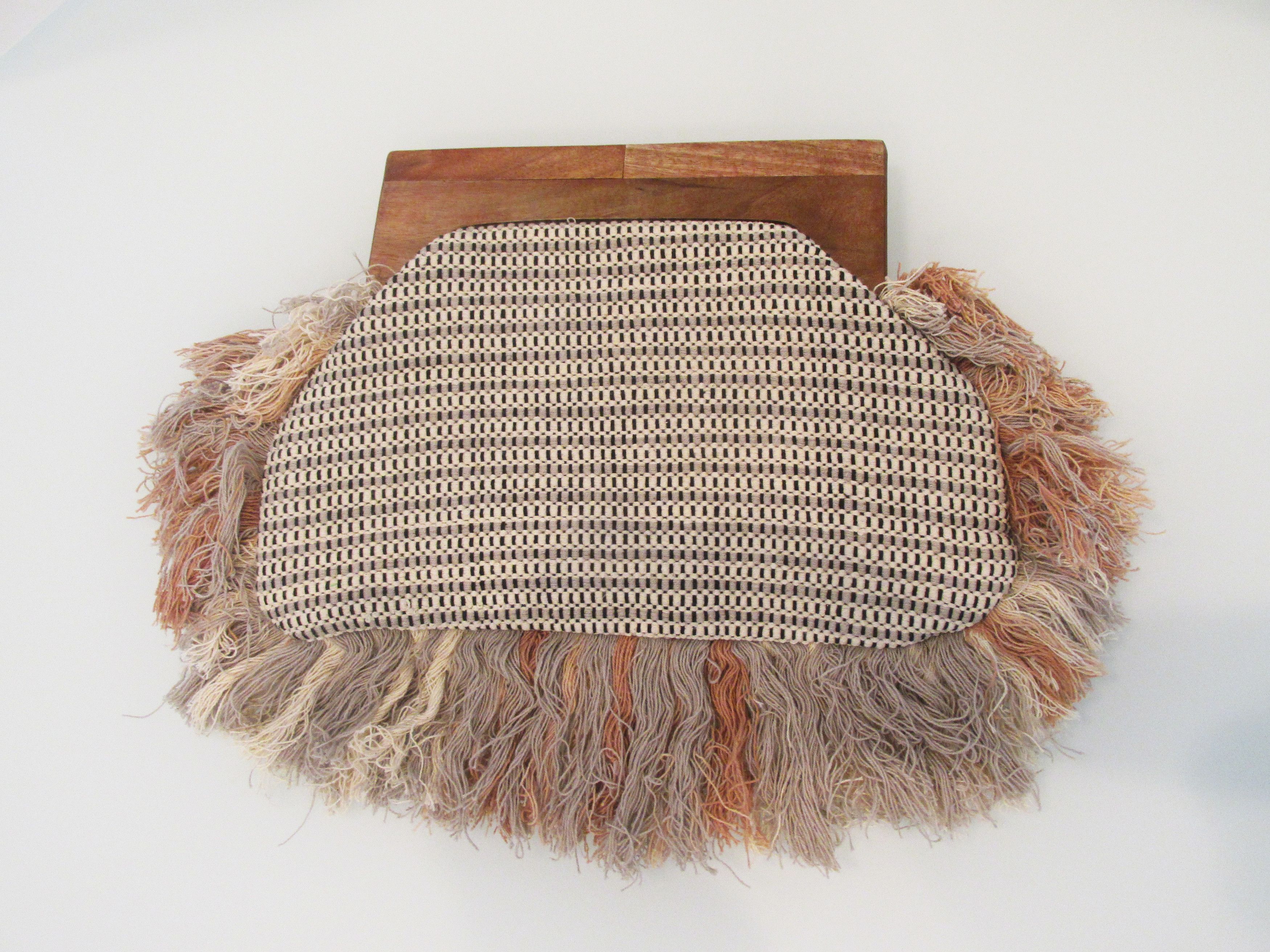 Other Lovestitch Woven Fringe Boho Clutch-Style Handbag Size ONE SIZE - 2 Thumbnail