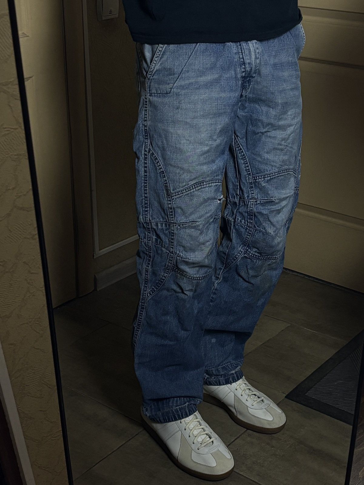 Diesel × If Six Was Nine × Japanese Brand DIESEL VINTAGE GRUNGE KNEE DISTRESSED JEANS Y2K AVANTGARDE Size US 27 - 12 Thumbnail