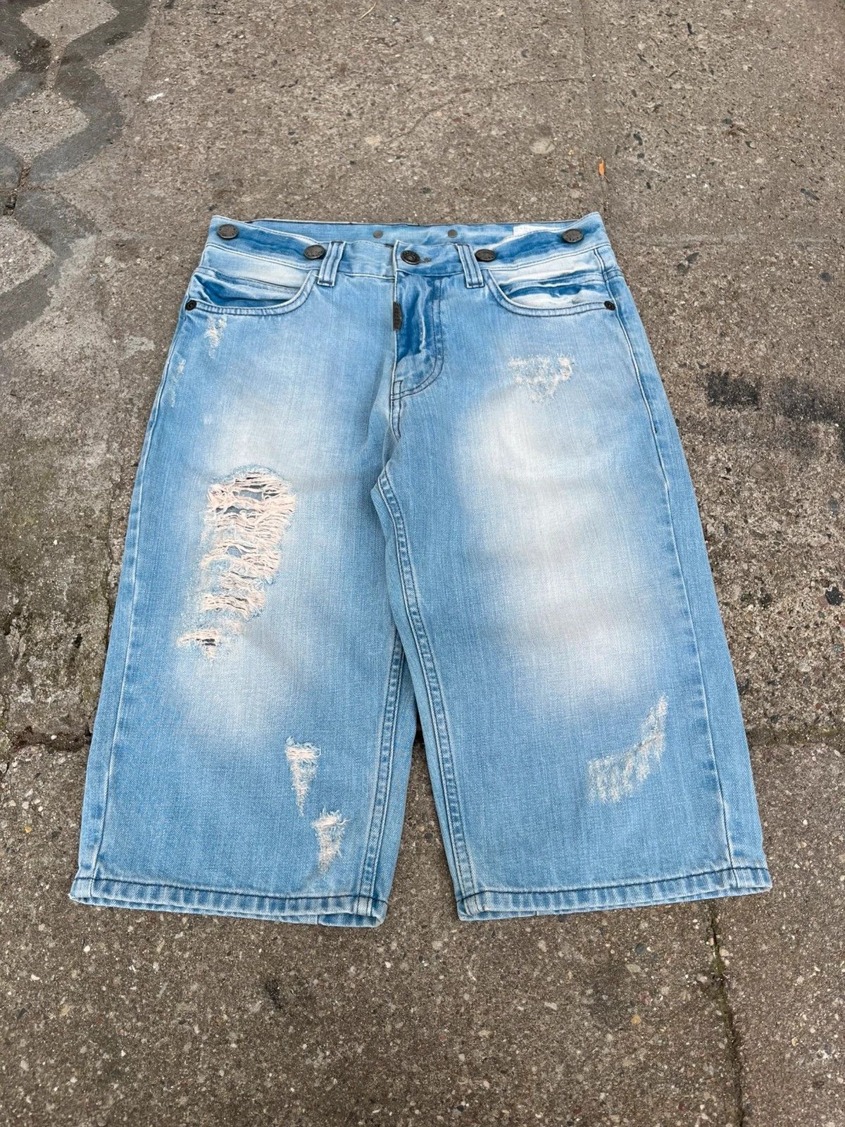 Vintage Vintage 00s Adrian Hammond Denim Shorts W30 Size US 30 / EU 46 - 2 Thumbnail