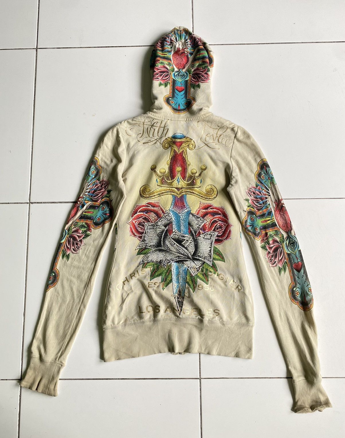Affliction Christian audigier with love affliction zip Up Hoodie Size XS / US 0-2 / IT 36-38 - 2 Thumbnail