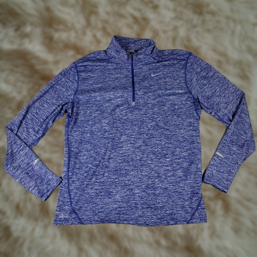 Nike Nike T Shirt Mens XL Blue Golf 1/4 Zip Active Pullover Long Sleeve Size US XL / EU 56 / 4 - 1 Thumbnail