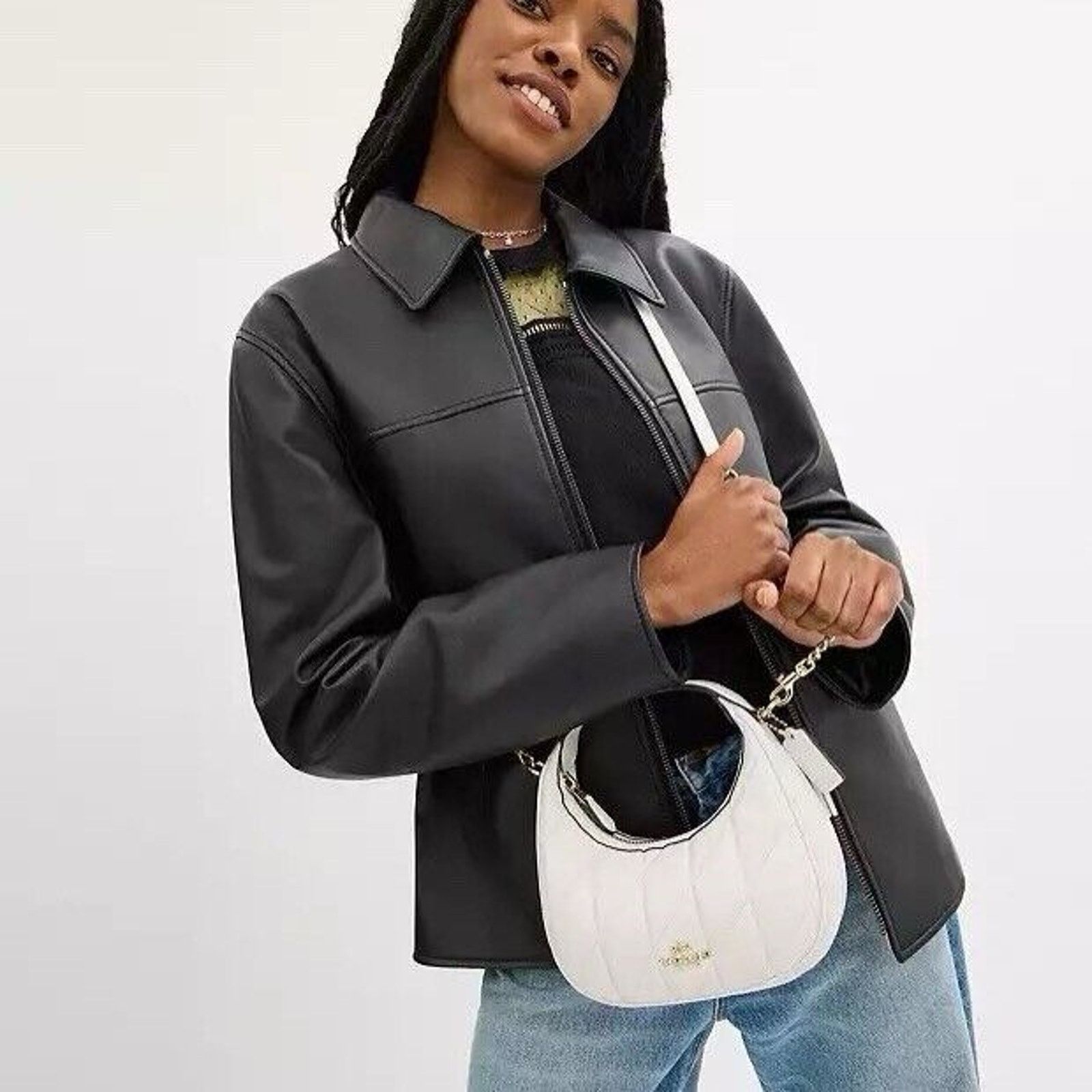 Coach NWT COACH Carmen Mini Crossbody Bag CY710 Gold/Chalk Size ONE SIZE - 7 Thumbnail