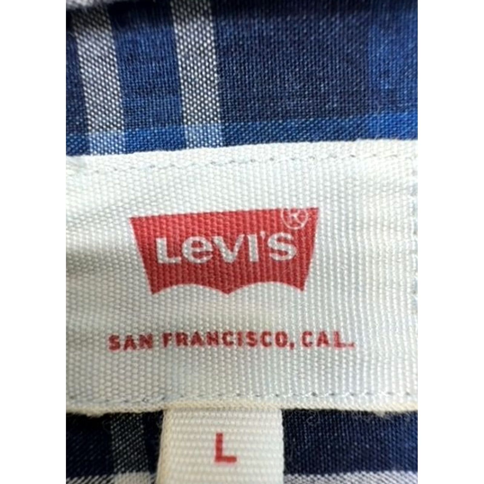 Levi's Levi's Boys Blue Plaid Flannel Shirt L Regular Fit Button-Up Size US L / EU 52-54 / 3 - 4 Thumbnail