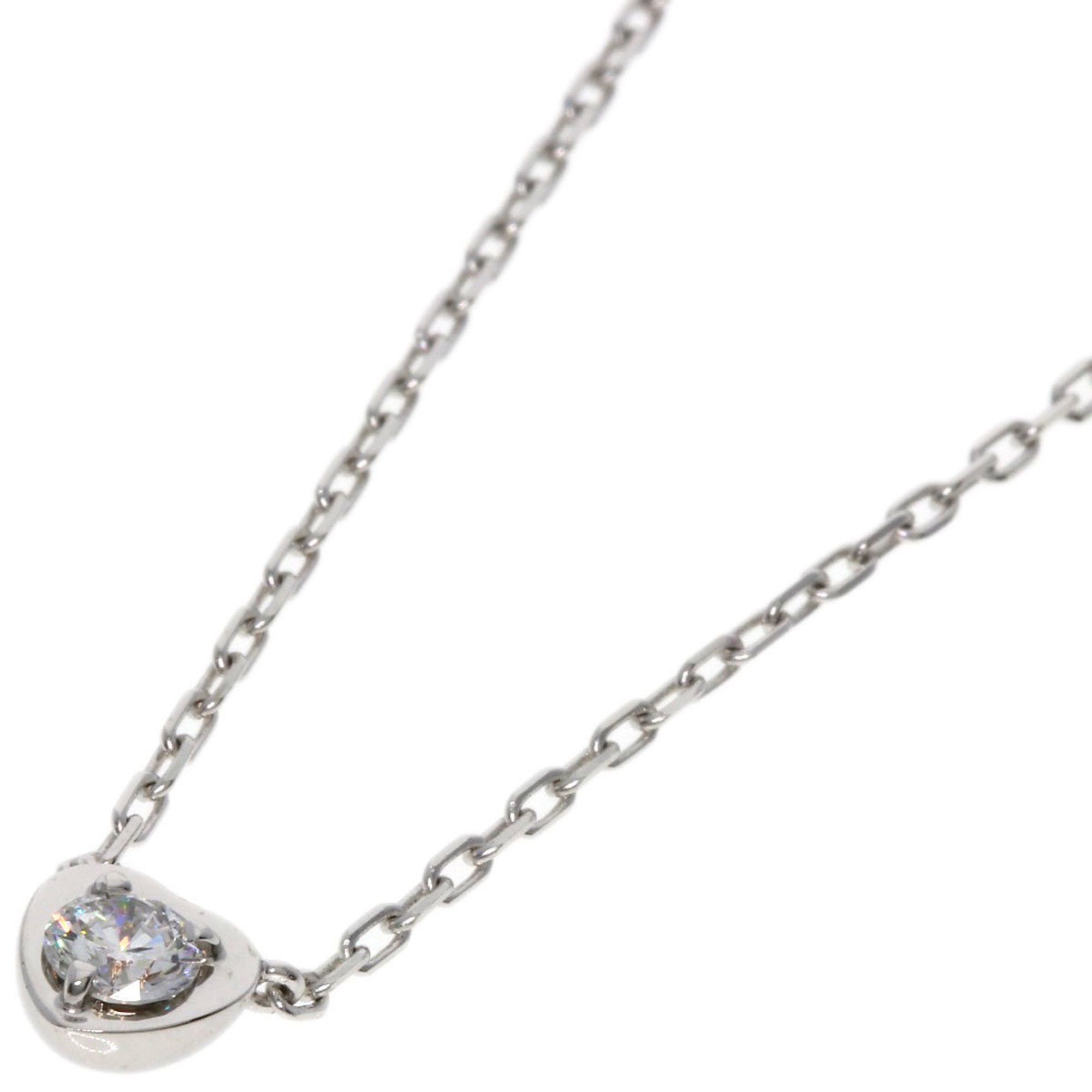 image of Cartier Diamant Legend Heart Diamond Necklace K18 White Gold Women's Cartier