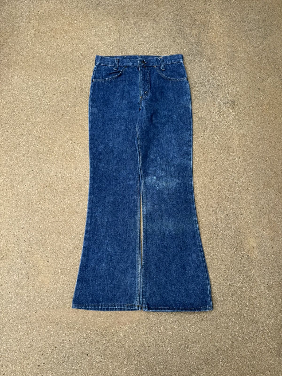 Levi's × Vintage Vtg 70’s Levi’s 646 Orange Tab Bellbottom Flare Jeans 29x30 Size US 29 - 1 Thumbnail