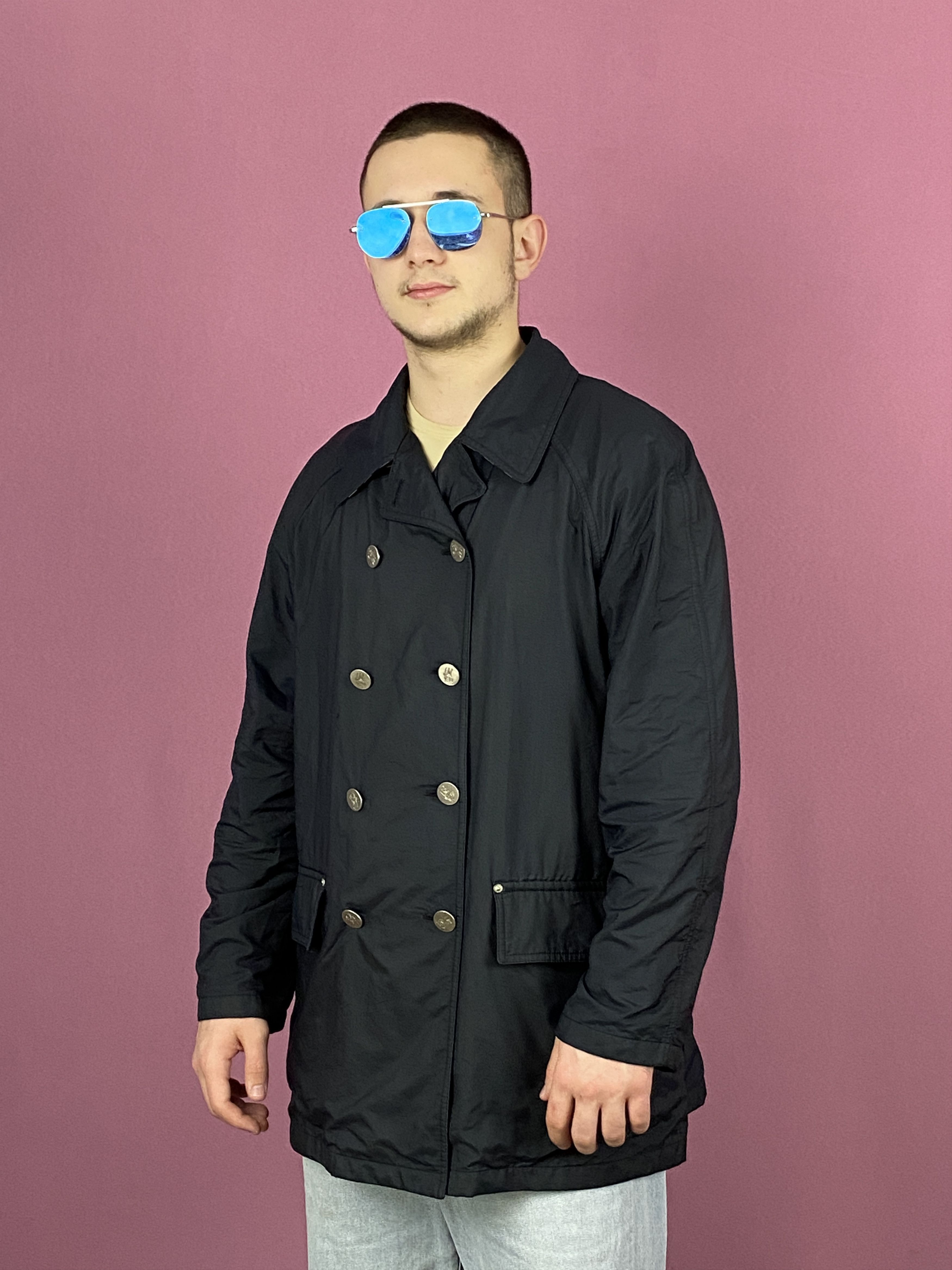 Burberry × Designer × Vintage 90s Burberrys Vintage Men's Peacoat - L Size US L / EU 52-54 / 3 - 2 Thumbnail
