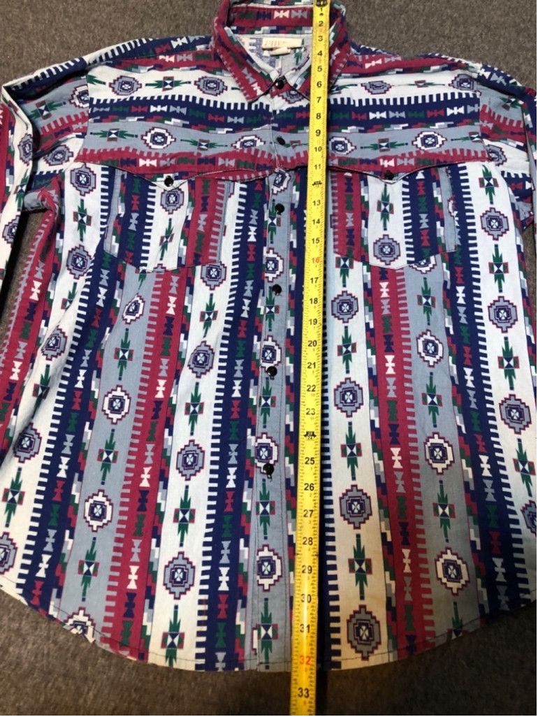 Other Aztec Print Brushpopper Western Shirt Retro Vintage 90s Size US XXL / EU 58 / 5 - 4 Thumbnail