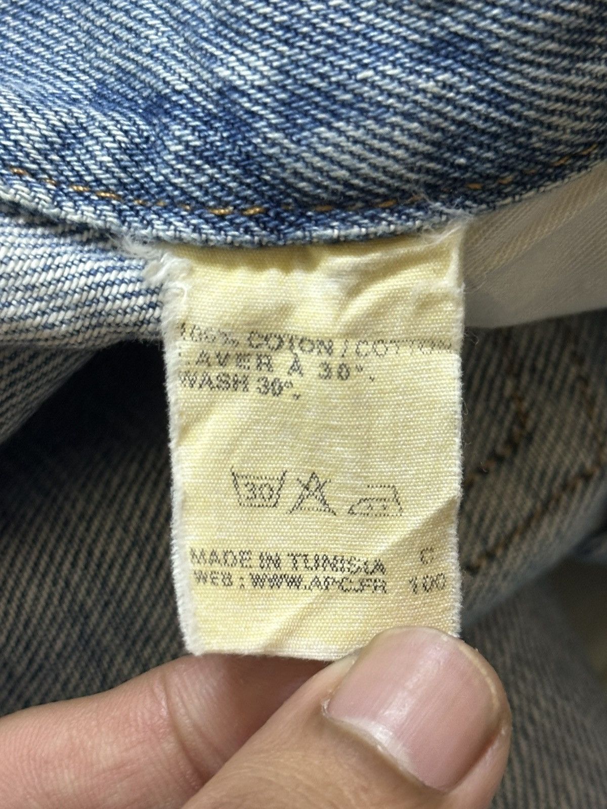 A.P.C. Vintage APC Blue Faded Wash Whisker Distress Style Jeans Size 26" / US 2 / IT 38 - 10 Thumbnail