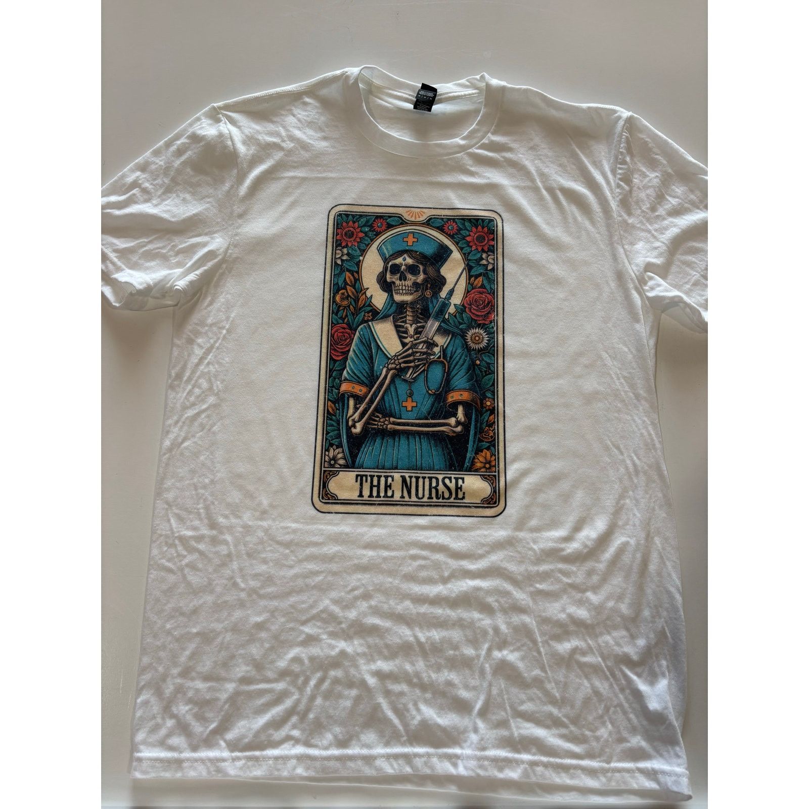 Other The Nurse Tarot Card T-Shirt White District Tee Size M / US 6-8 / IT 42-44 - 2 Thumbnail