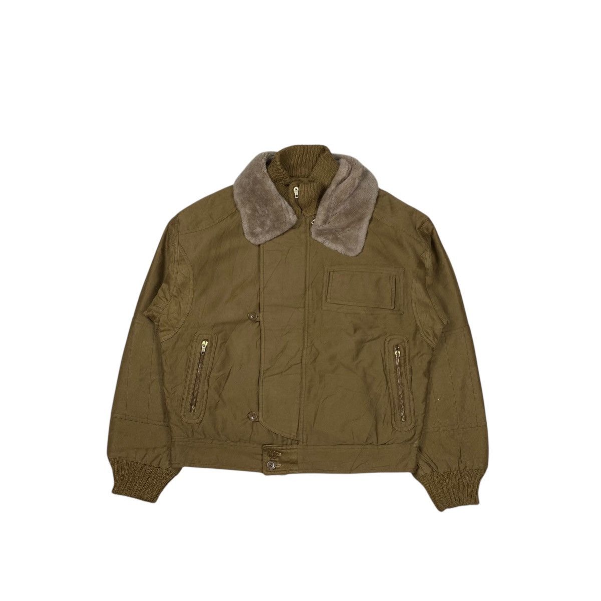 Salvatore Ferragamo × Vintage Salvatore Ferragamo Firenze Fur Flight Jacket Size US M / EU 48-50 / 2 - 1 Thumbnail