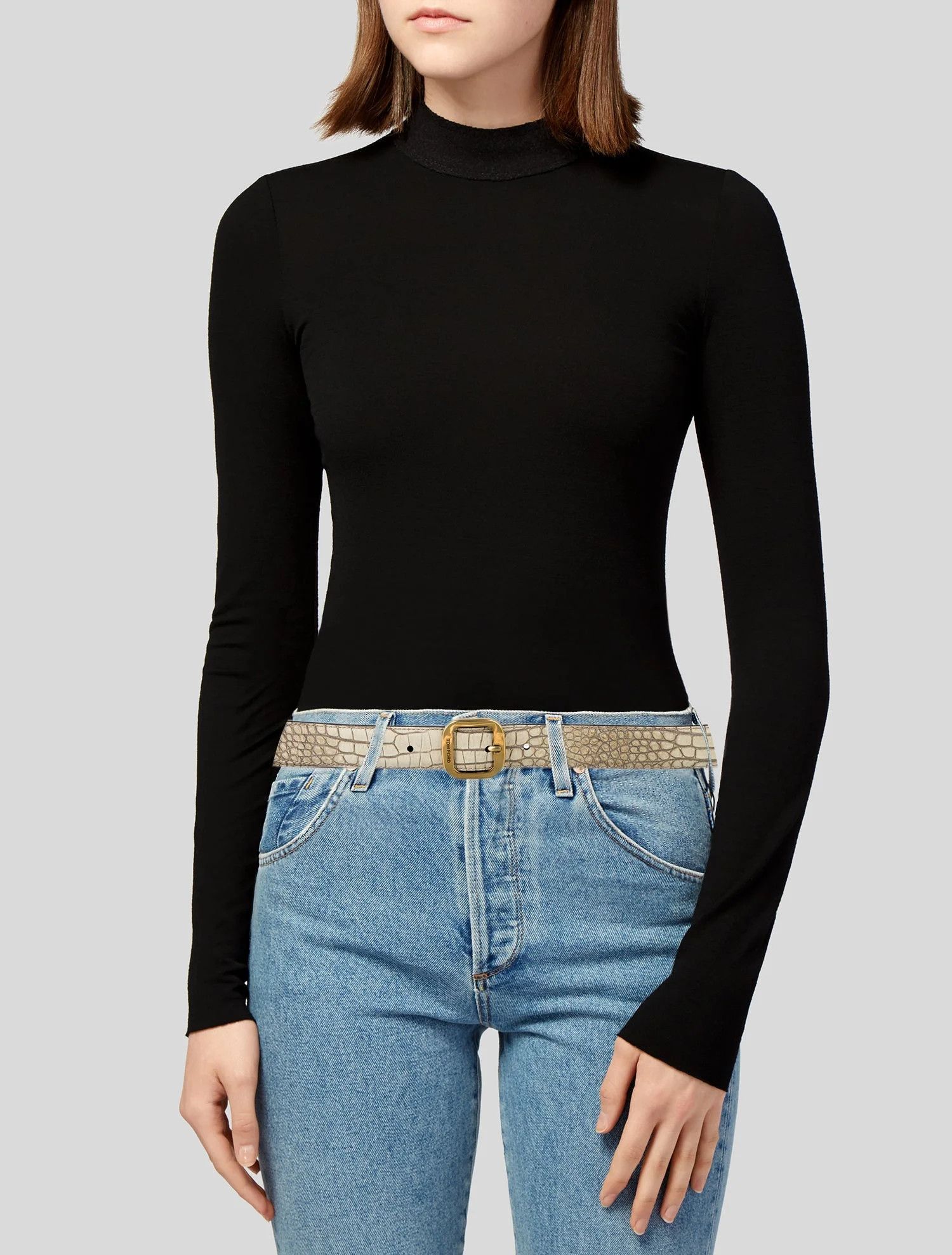 Tom Ford o1loc1c0724 TB266D Size: 105 / Leather Belt in Natural Size 40 - 2 Thumbnail