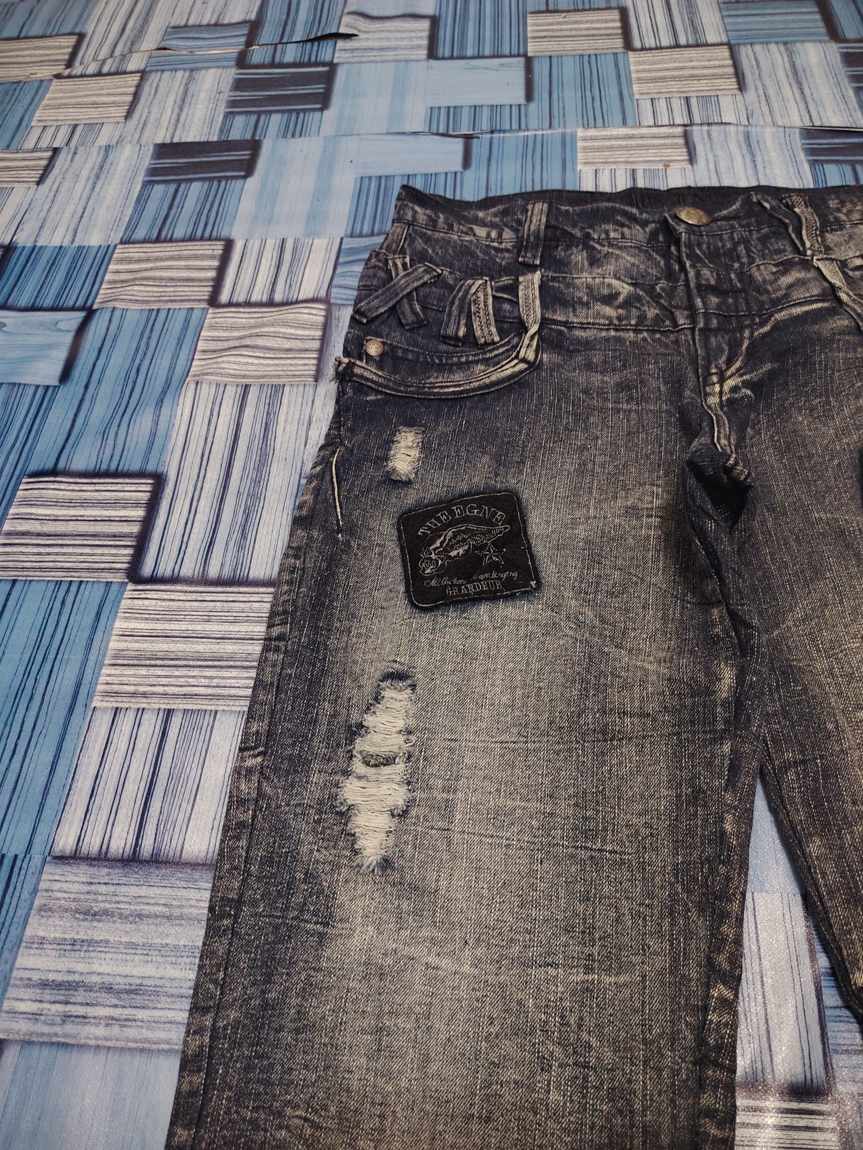 Who Decides War Japanese Originalstyle Double Waist Distressed jeans Patches Size US 30 / EU 46 - 6 Thumbnail