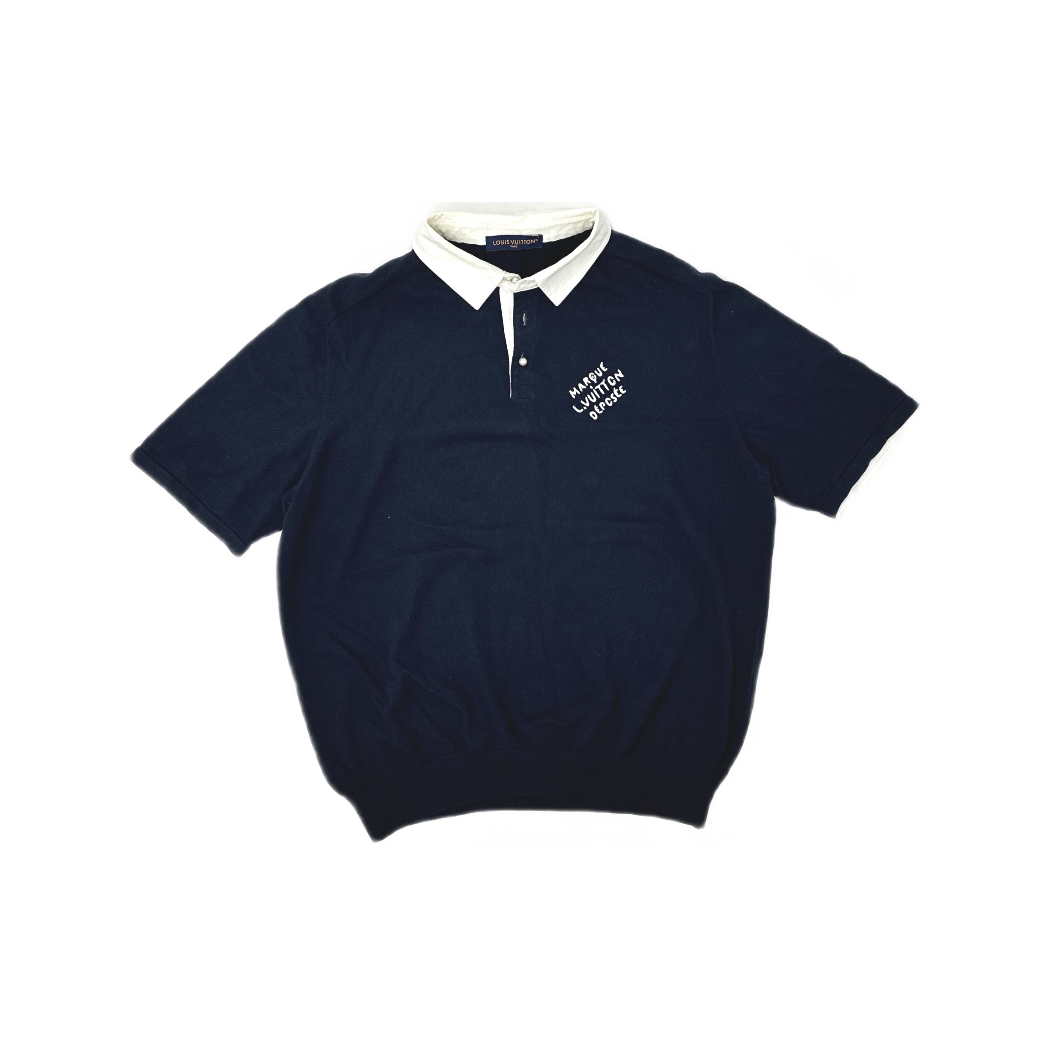 Louis Vuitton Louis Vuitton Logo Embroidered Polo Navy Size XXL Size US XXL / EU 58 / 5 - 1 Thumbnail
