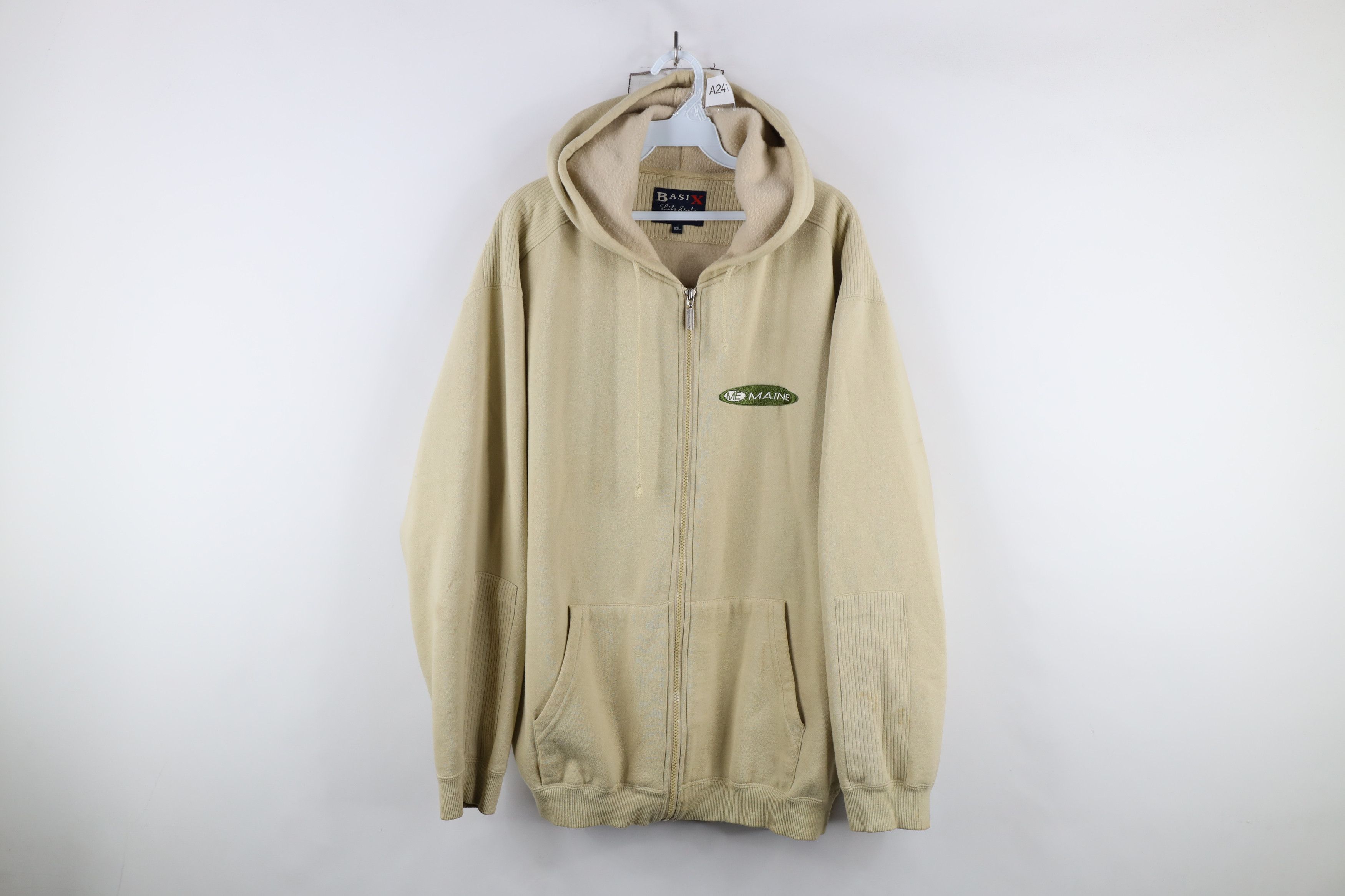 Vintage Vintage 90s Streetwear Maine Full Zip Hoodie Sweatshirt Size US XXL / EU 58 / 5 - 1 Thumbnail