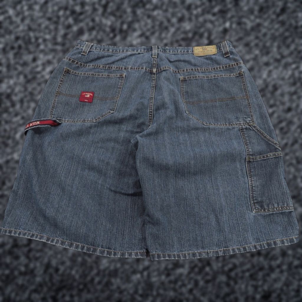 Vintage VTG US Polo ASSN Jean Shorts Men 42 Baggy Y2K Carpenter Grunge Flag Skater 90s Size US L / EU 52-54 / 3 - 1 Thumbnail