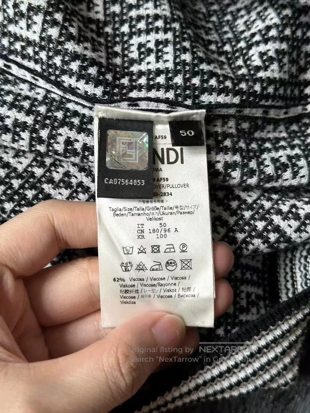Fendi Fendi All-over Print Knit Sweater. Size US XL / EU 56 / 4 - 4 Thumbnail