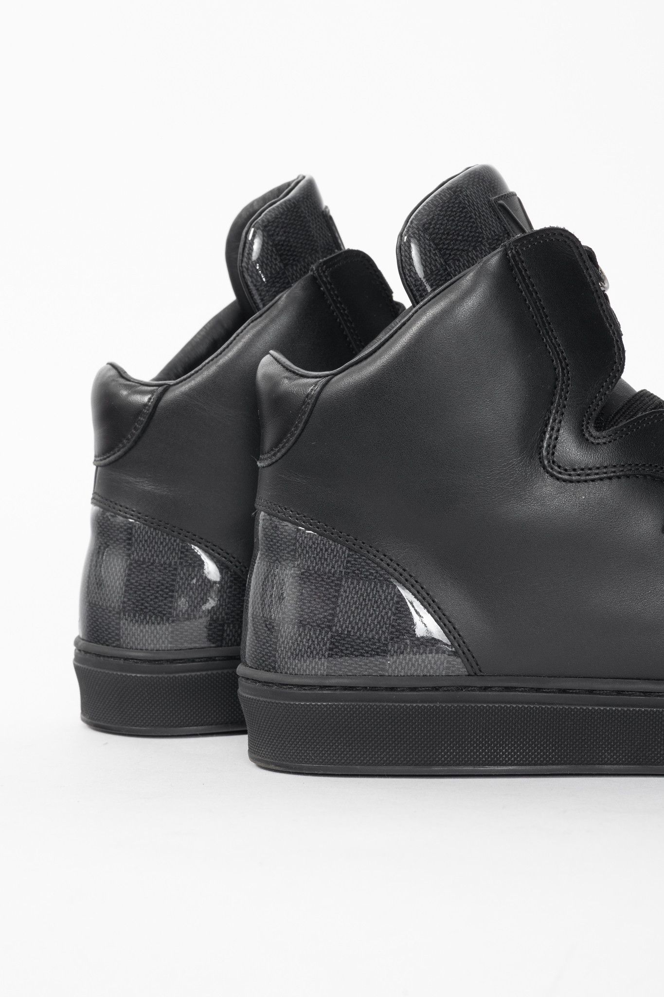 Louis Vuitton Louis Vuitton Speaker Leather & Damier High-Top Sneakers Size US 6 / EU 39 - 9 Thumbnail