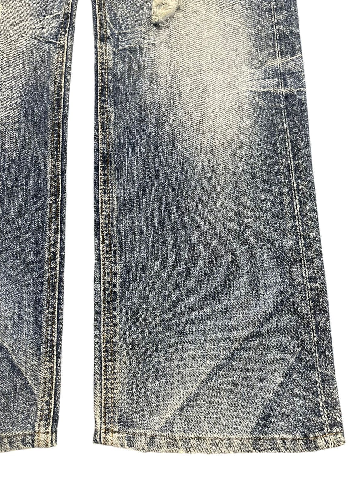 14th Addiction Vintage Japanese Brand Blue Faded Wash Distress Loose Jeans Size US 31 - 8 Thumbnail