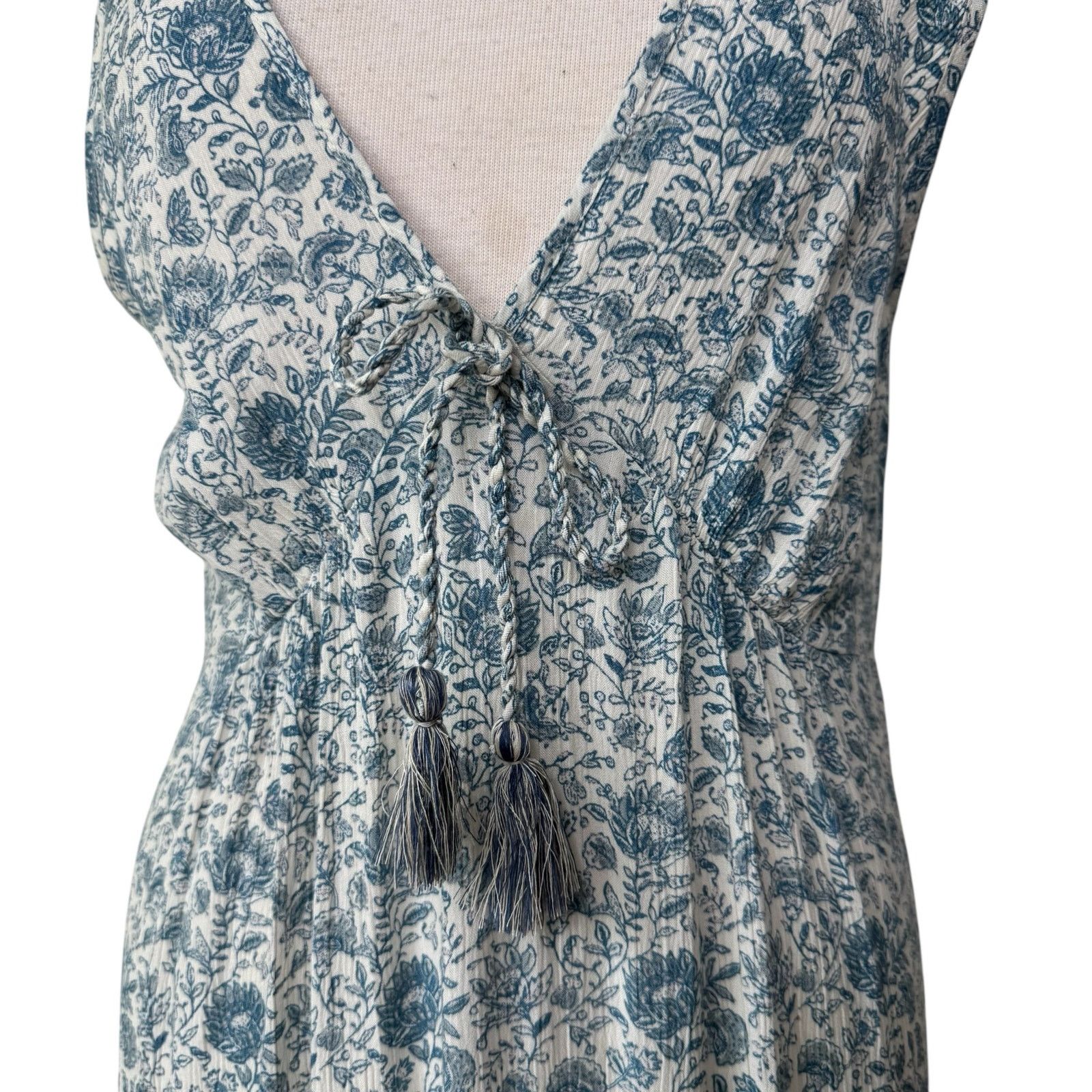 Faherty FAHERTY Eden Dress In Blue Water Floral Medium NWT Size M / US 6-8 / IT 42-44 - 4 Thumbnail