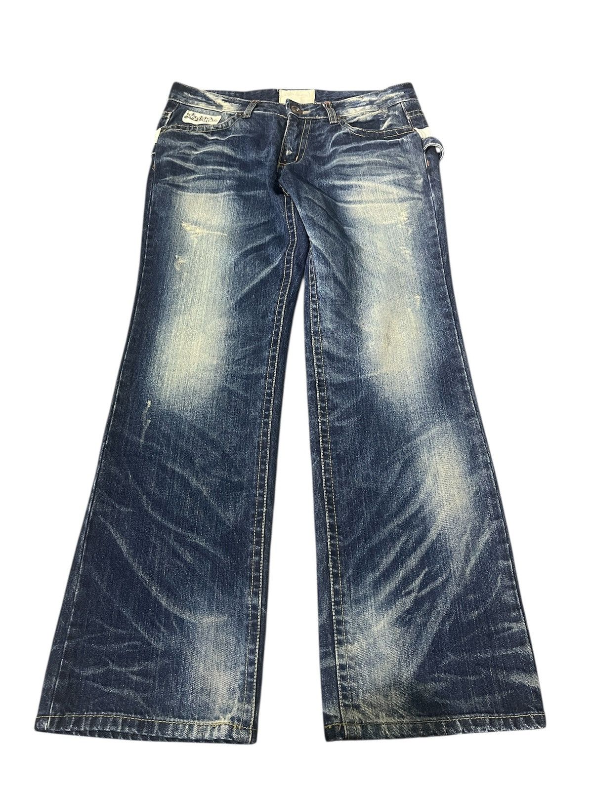 If Six Was Nine × Japanese Brand Lolita Concert Club Blue Jean y2k vkeii Size 33" - 2 Thumbnail