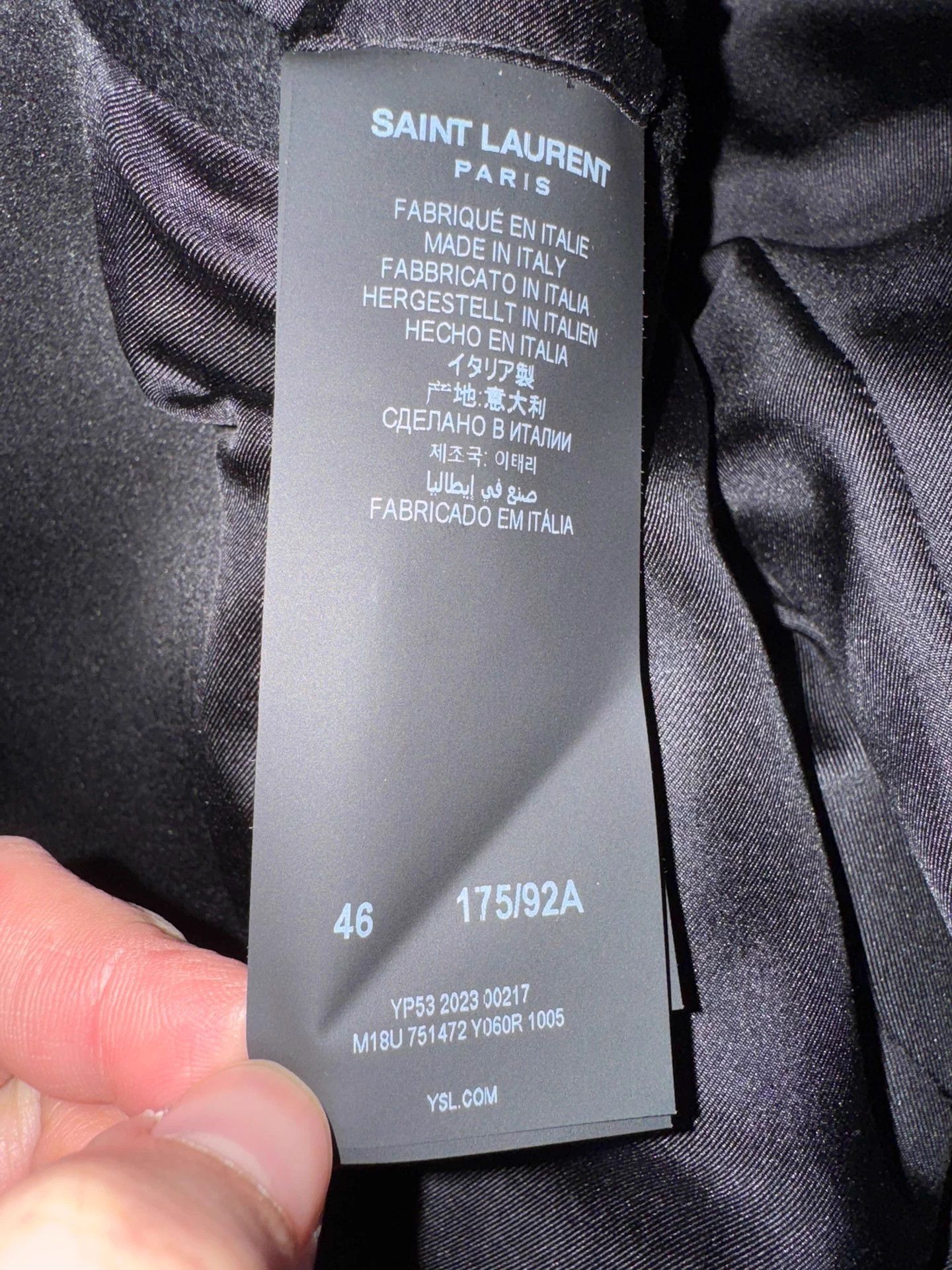 Saint Laurent Paris SLP Smoking DB Wide Shoulder Wool Runway Coat 46 Size XL / US 12-14 / IT 48-50 - 8 Thumbnail