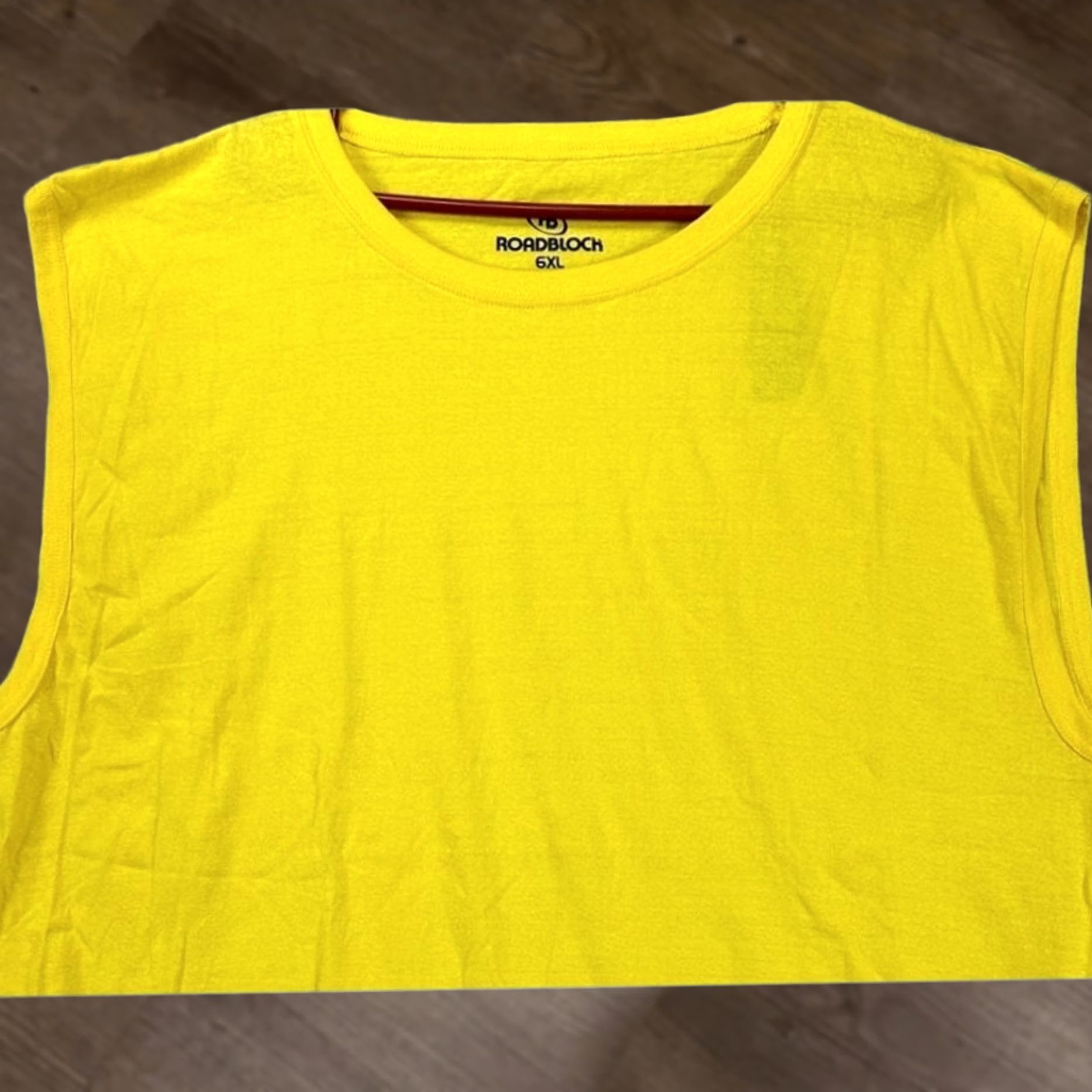 Vintage Roadblock Tank Top Shirt Adult 6XL Big Tall Marshalls Yellow Sleeveless Mens NEW Size US XXL / EU 58 / 5 - 1 Thumbnail