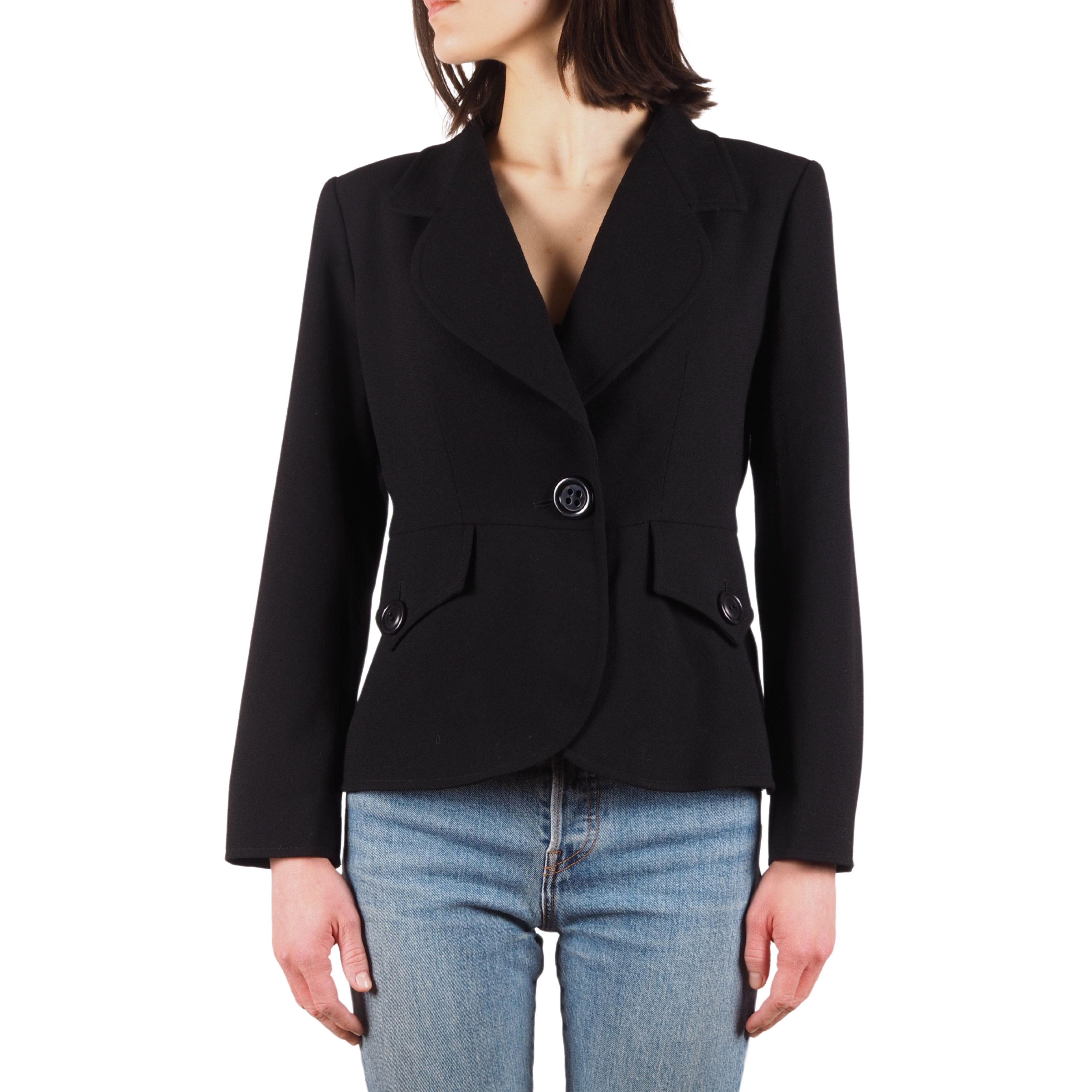 Christian Lacroix Vintage 90s Black Tailored Blazer Jacket