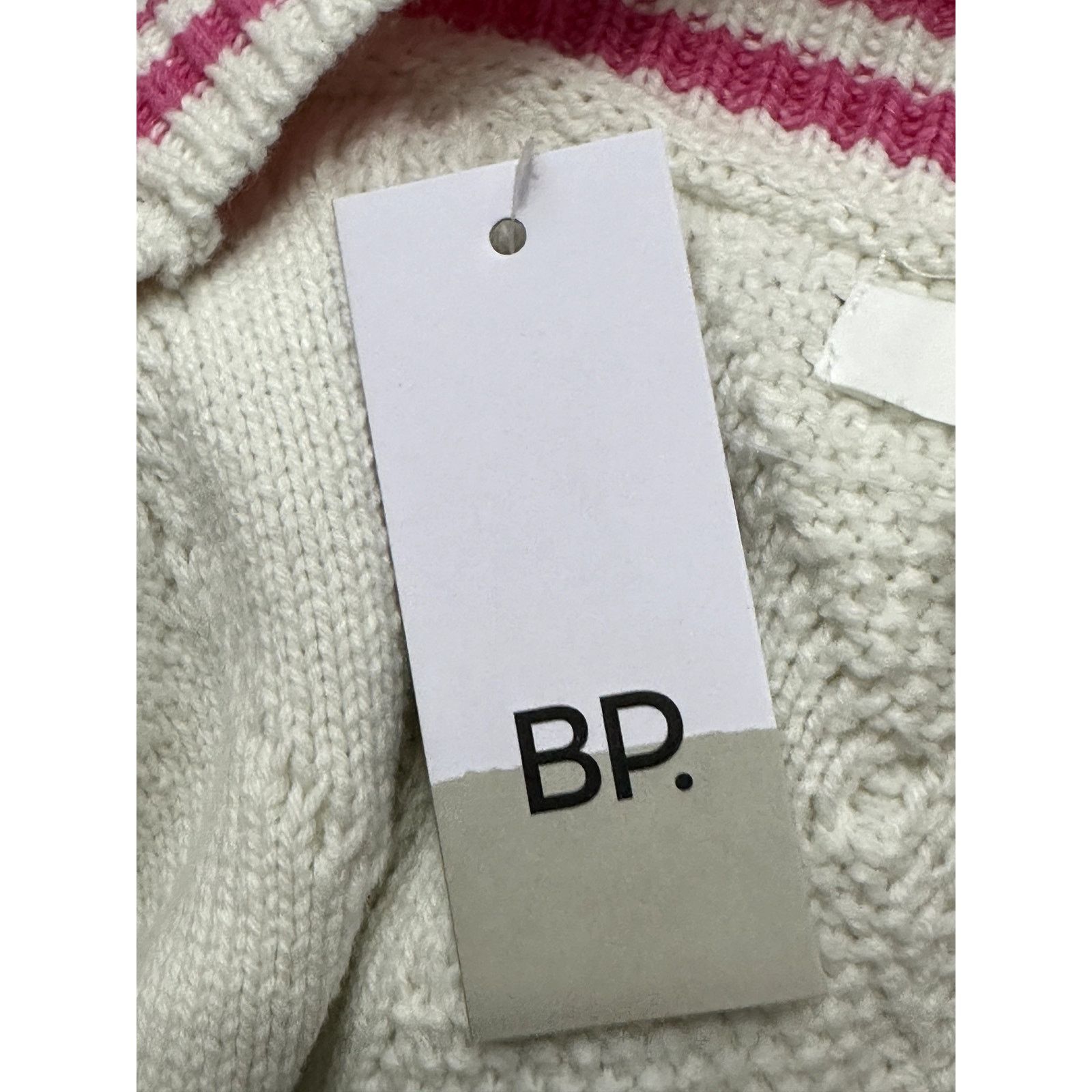 BP. BP Cable Knit Sweater Vest V-Neckline Pink Cream W XS NWT Size XS / US 0-2 / IT 36-38 - 9 Thumbnail
