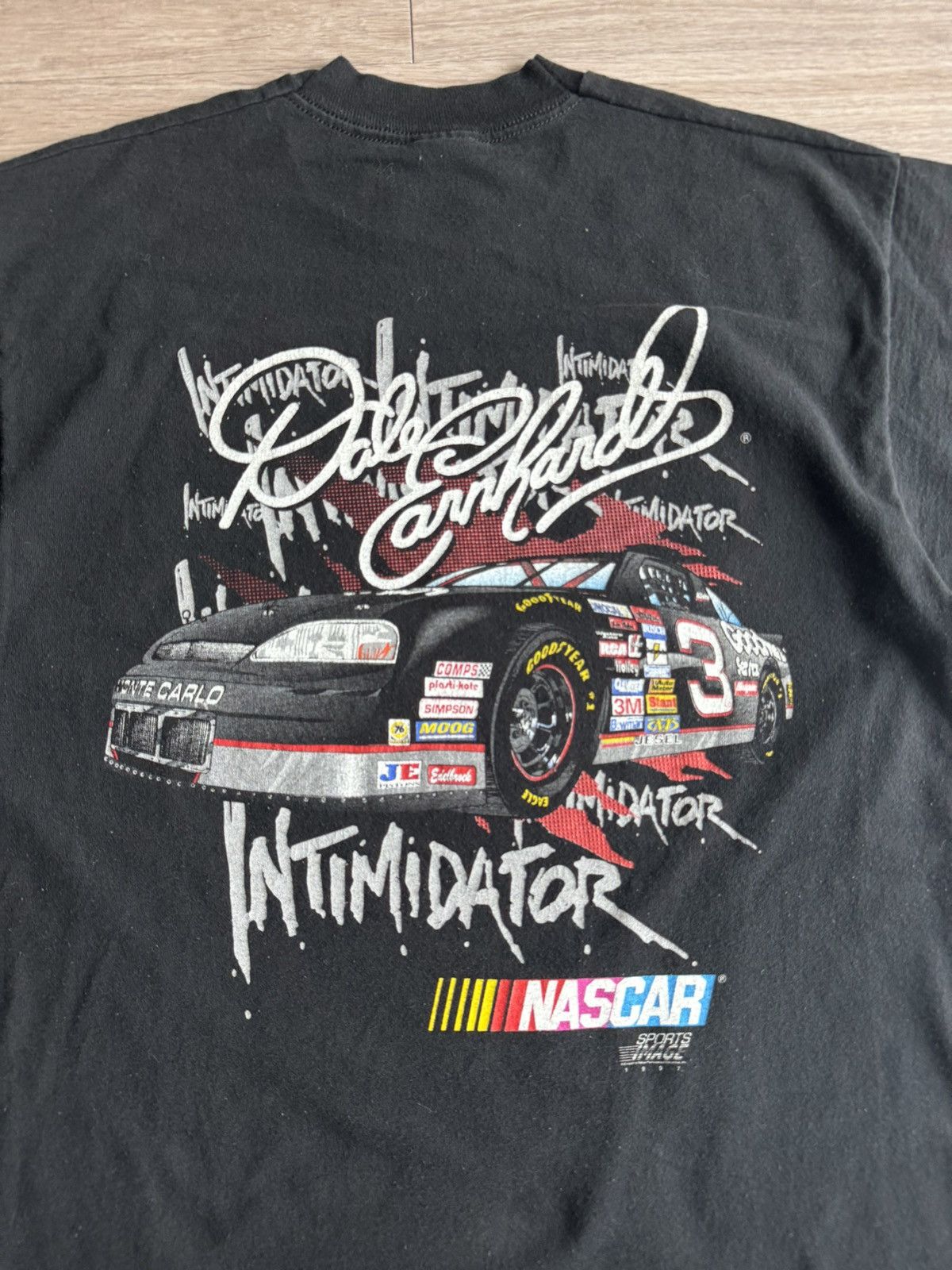 NASCAR Vintage 90s Dale Earnhardt Intimidator NASCAR Tee Size US XL / EU 56 / 4 - 2 Thumbnail